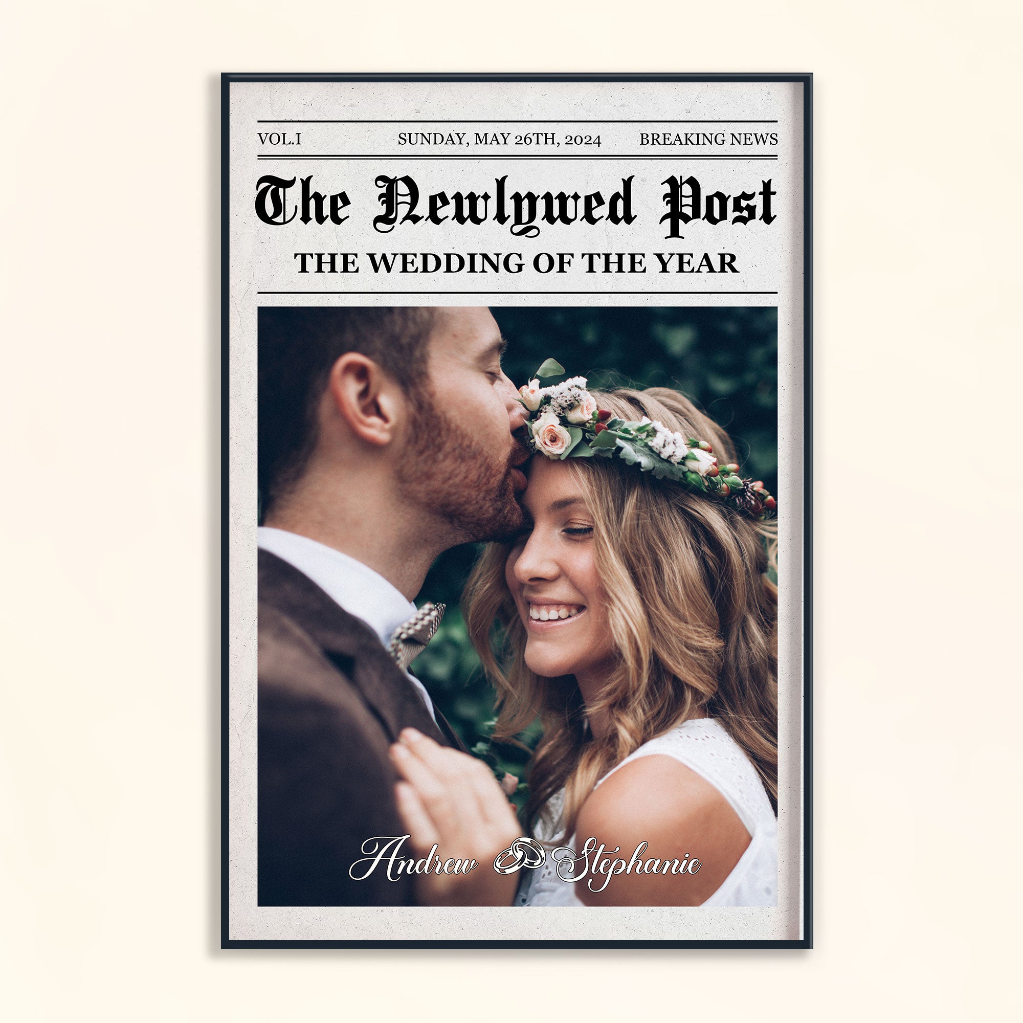 The Newlywed Post - Personalized Photo Poster