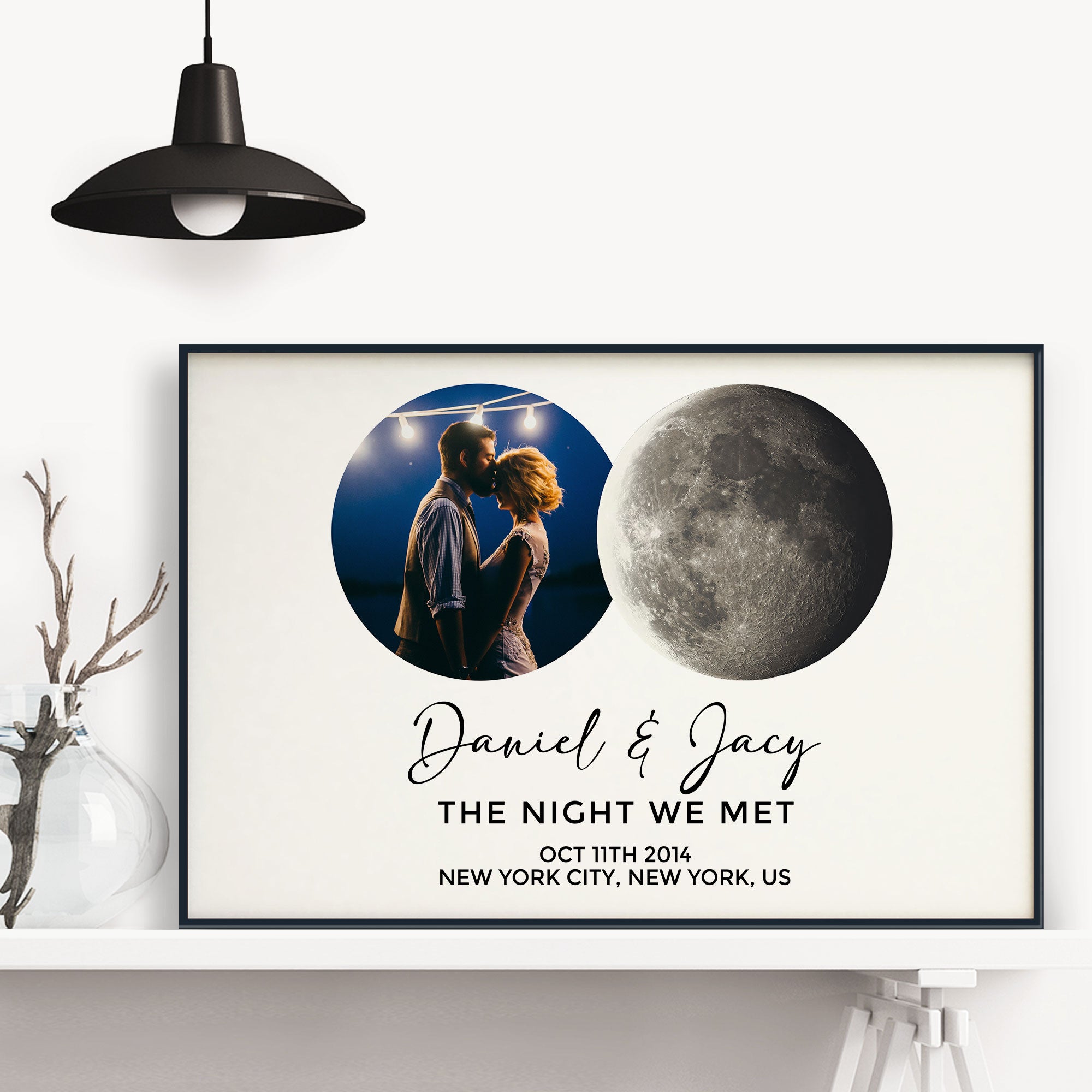 The Night We Met Custom Moon Phase - Personalized Photo Poster