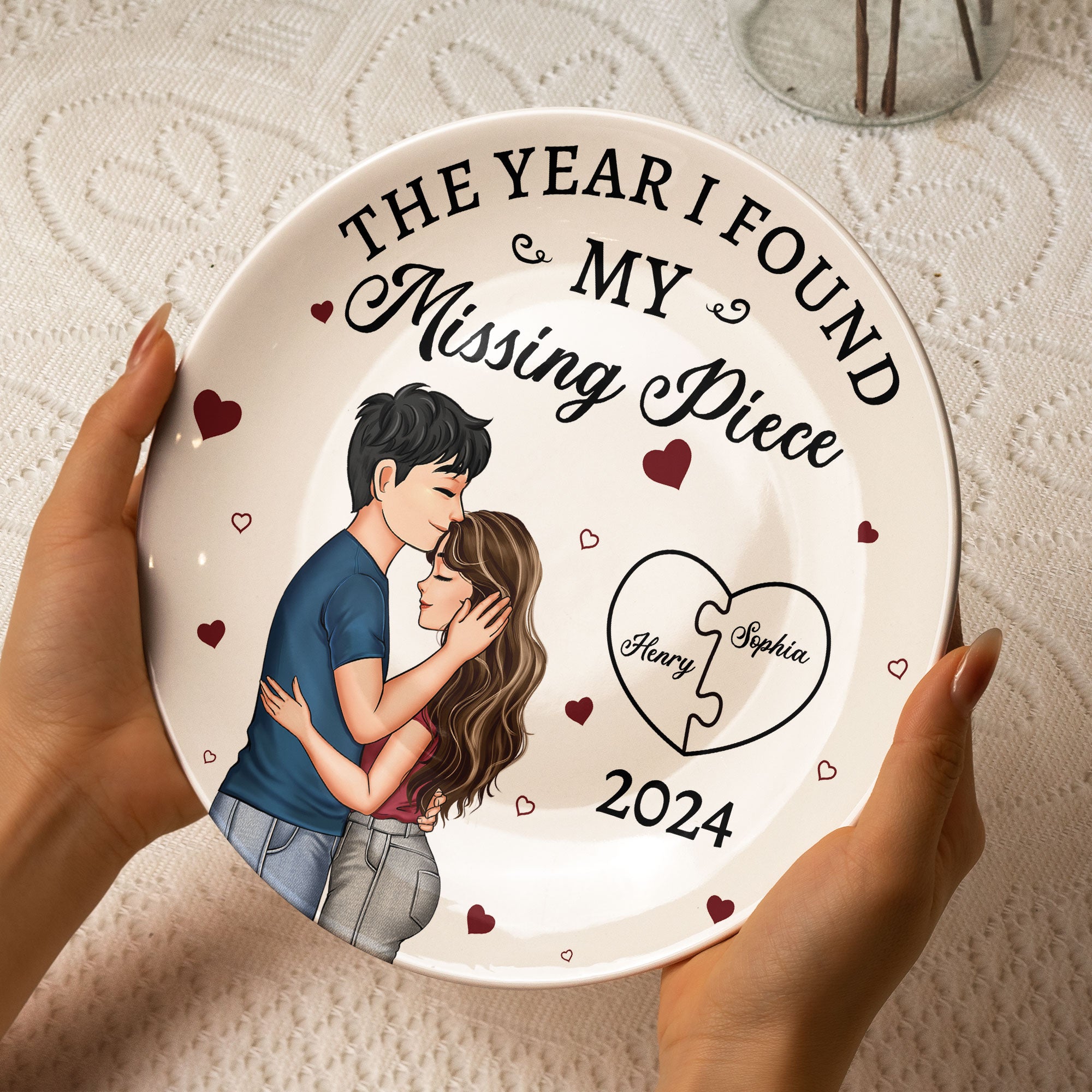 The Year I Found My Missing Piece - Personalized Ceramic Plate