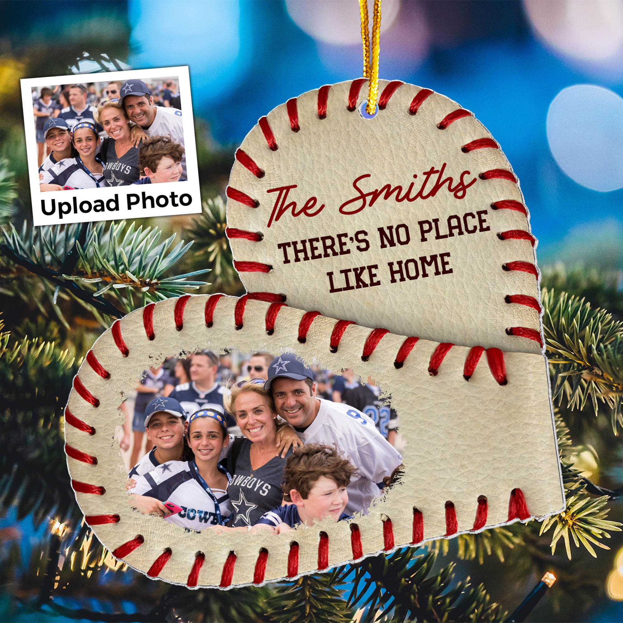 There's No Place Like Home - Personalized Acrylic Photo Ornament