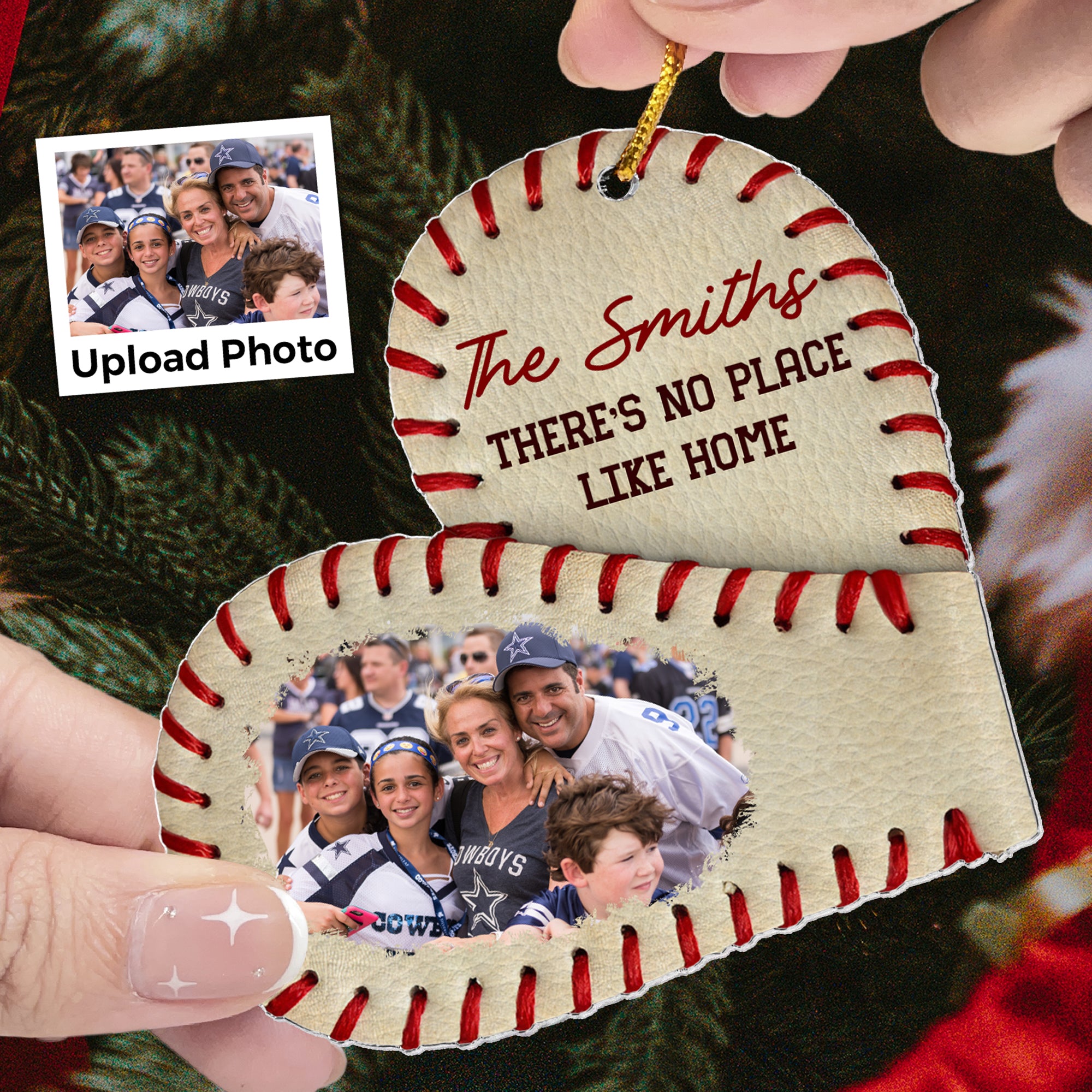 There's No Place Like Home - Personalized Acrylic Photo Ornament