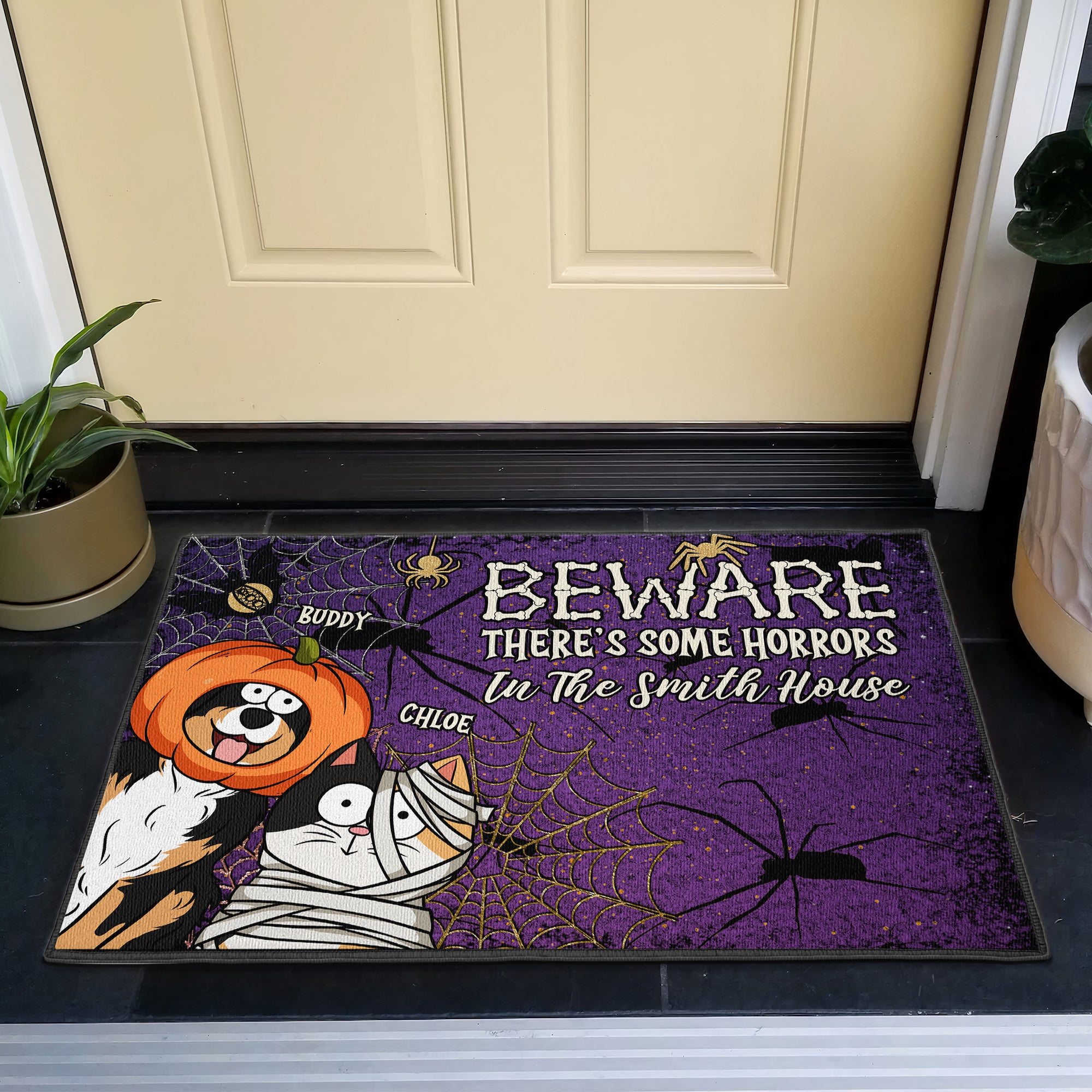 There's Some Horrors In This House - Personalized Doormat