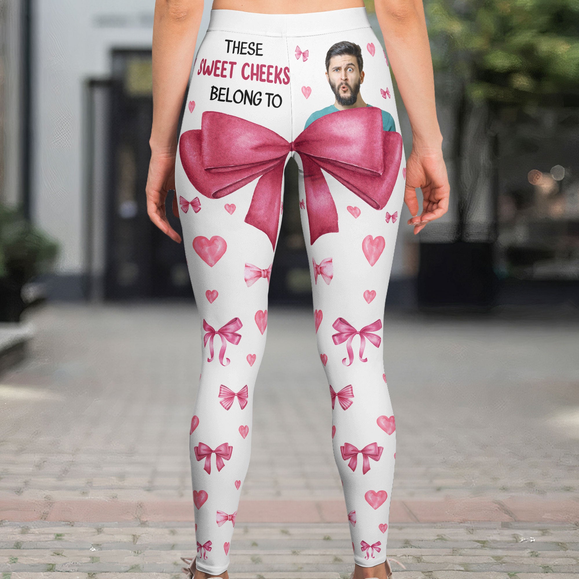 These Sweet Cheeks Belong To - Personalized Photo Leggings