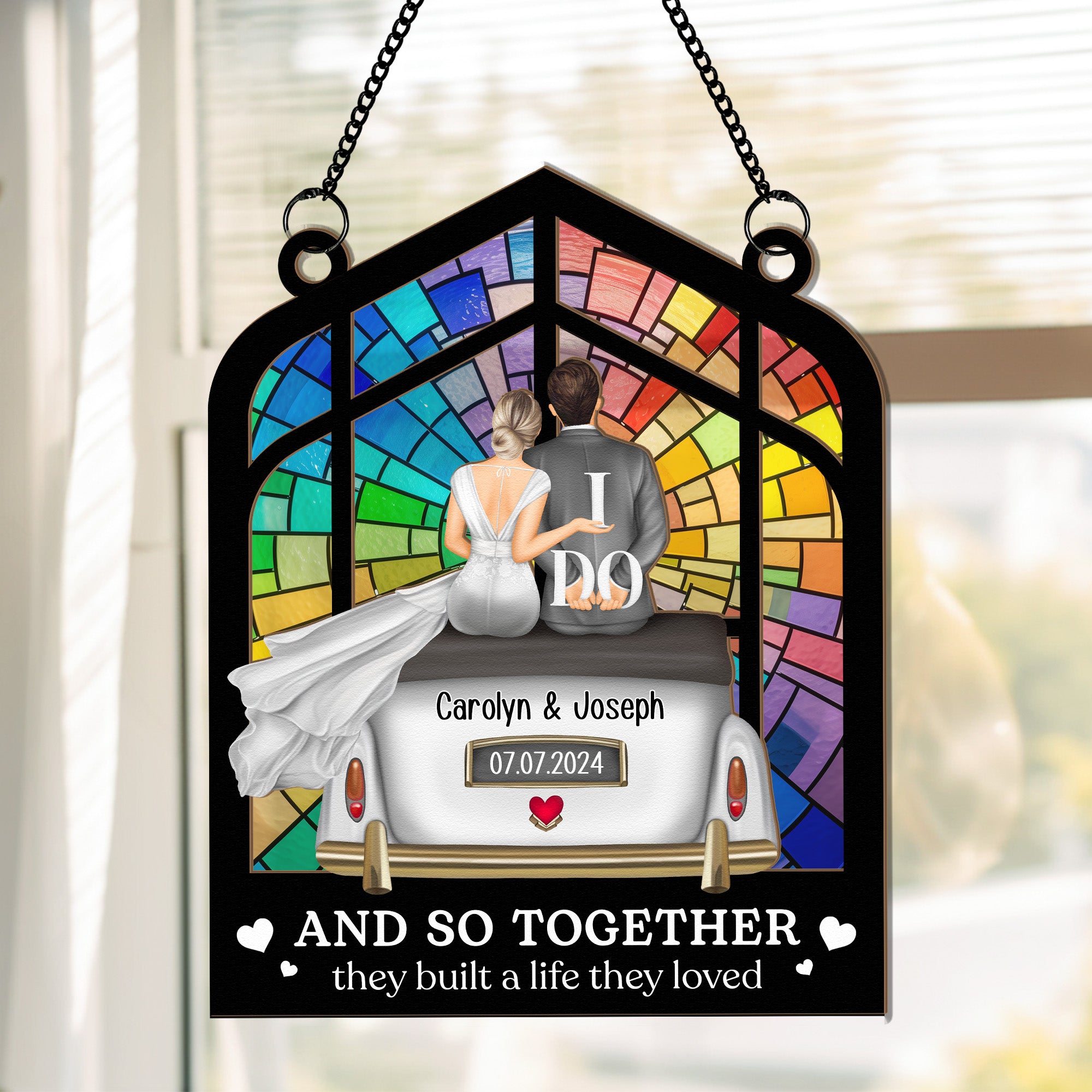 They Built A Life They Loved - Personalized Window Hanging Suncatcher Ornament