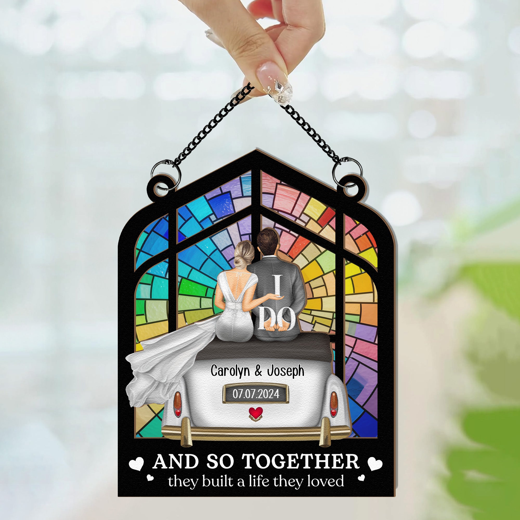 They Built A Life They Loved - Personalized Window Hanging Suncatcher Ornament