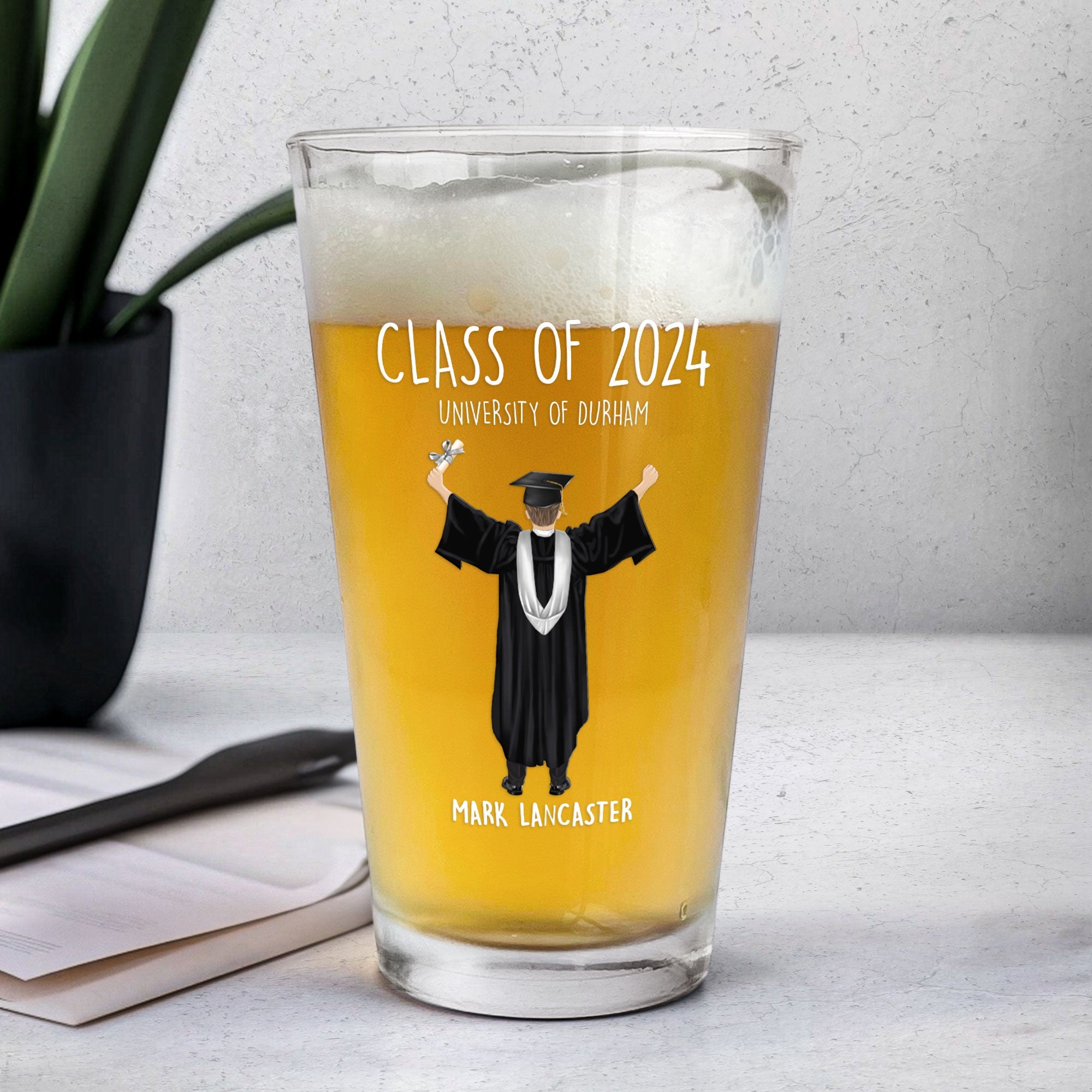 This Badass Has A Masters Degree - Personalized Beer Glass