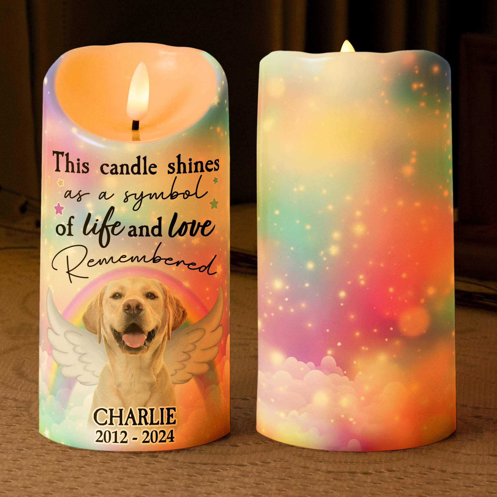 This Candle Shines As A Symbol Of Life And Love - Personalized Photo LED Candle