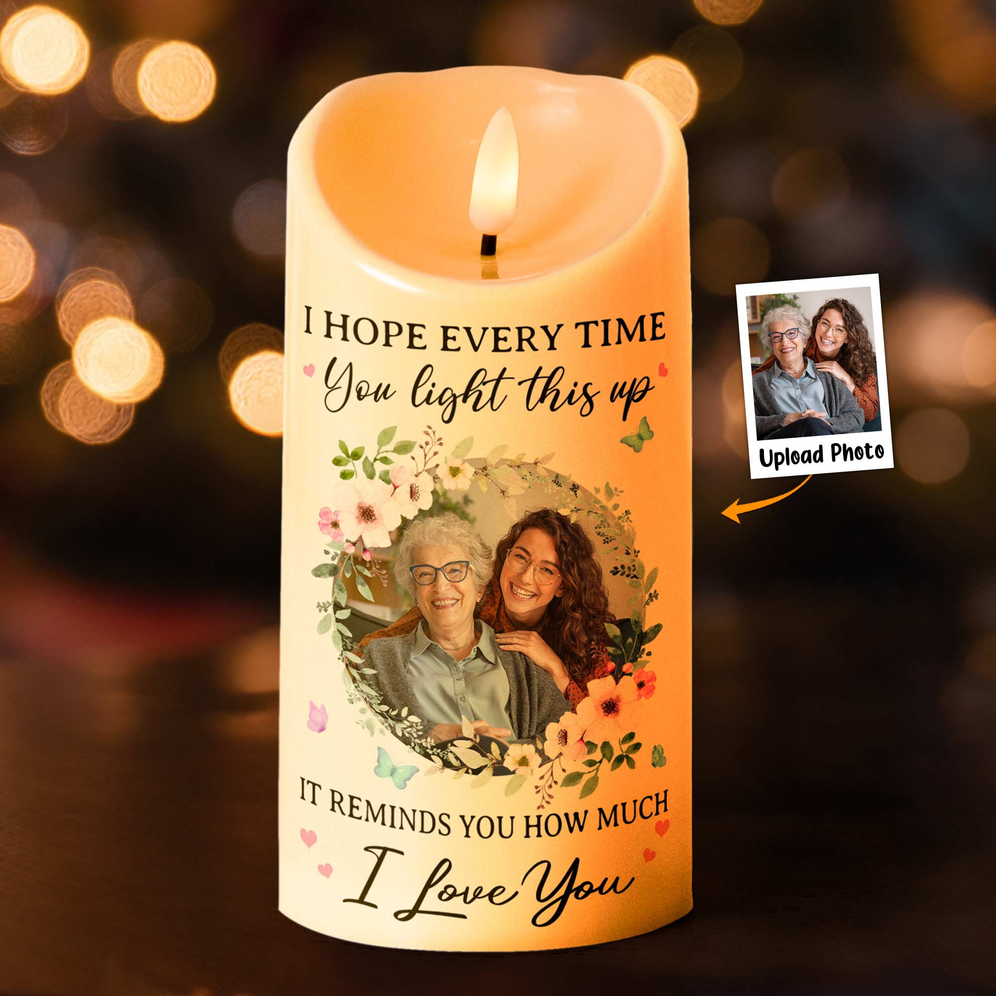 This Candles Reminds You How Much I Love You - Personalized Photo LED Candle