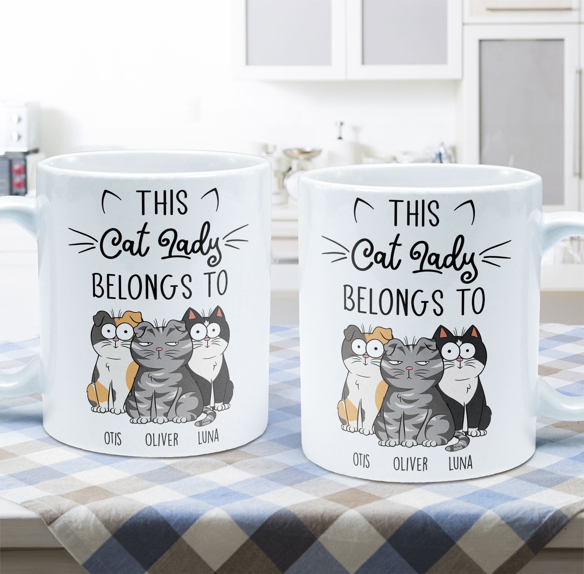 This Cat Lady Belongs To - Personalized Mug