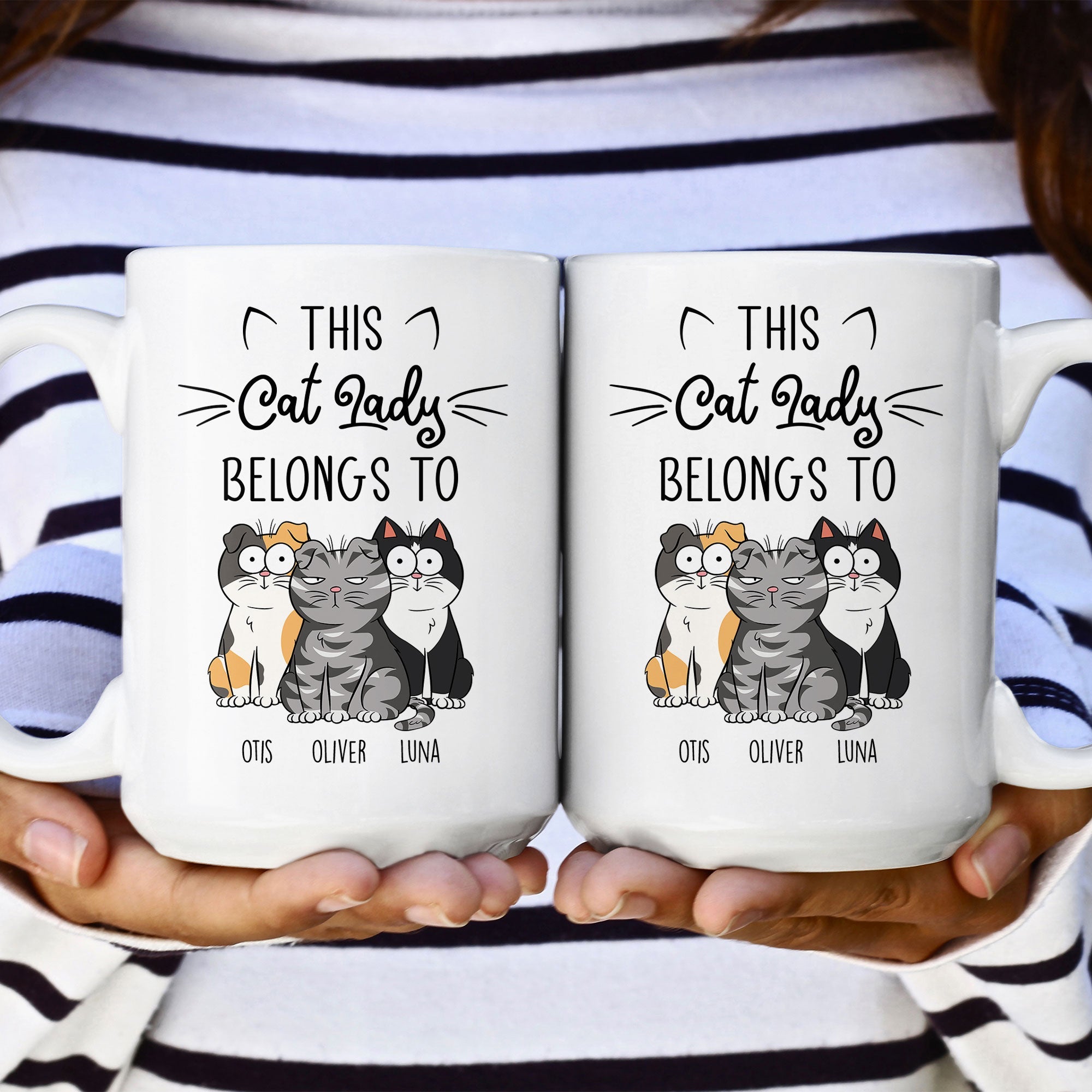 This Cat Lady Belongs To - Personalized Mug