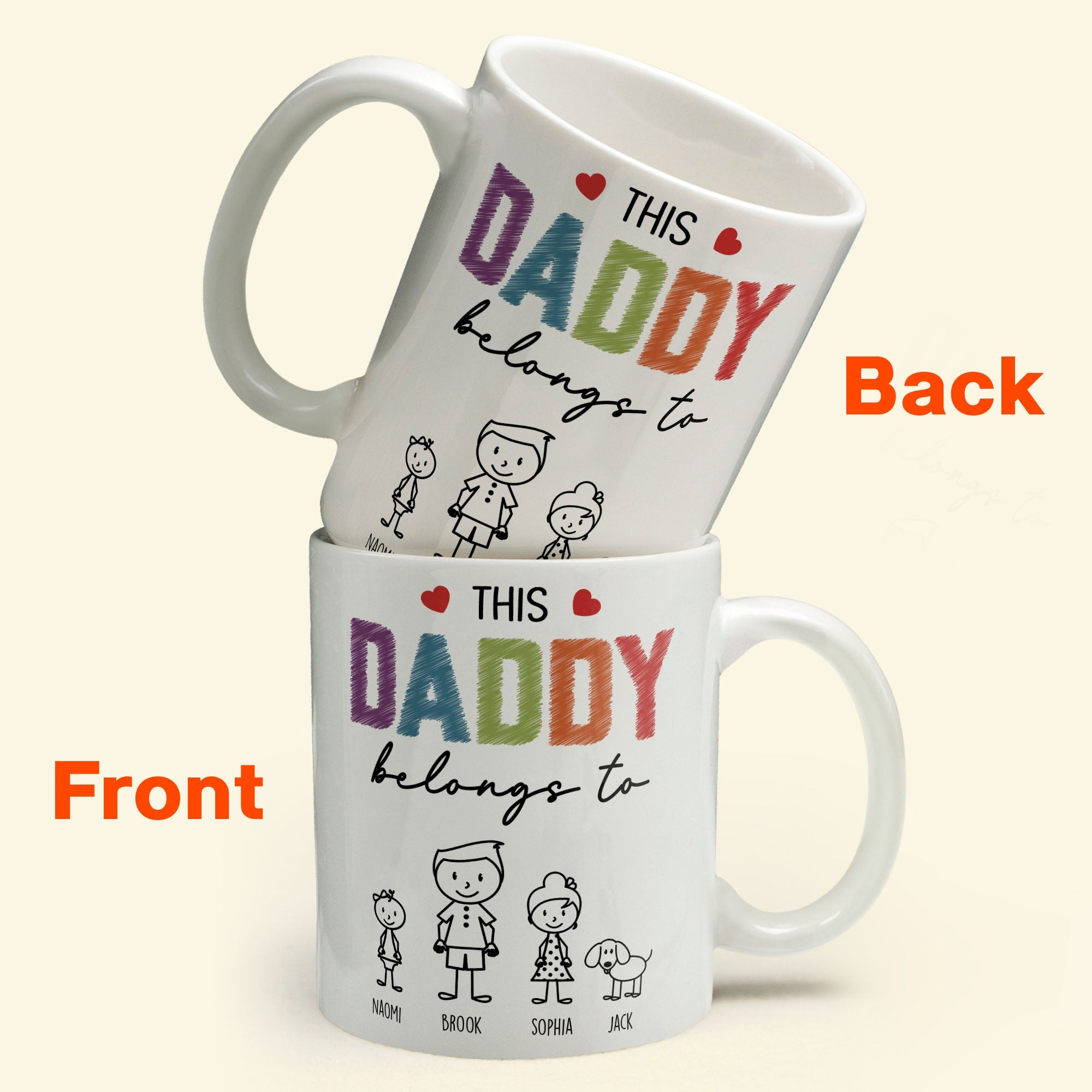 This Daddy Belongs To - Personalized Mug