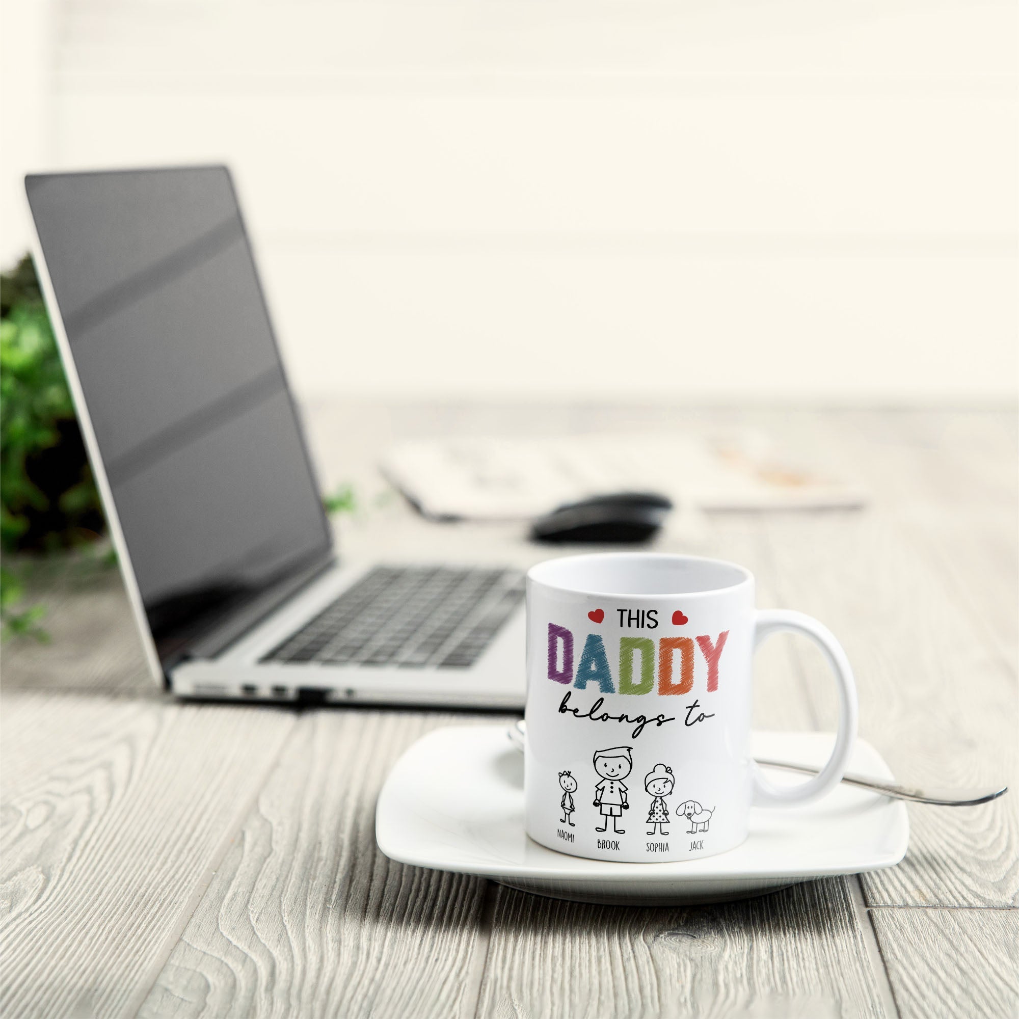 This Daddy Belongs To - Personalized Mug