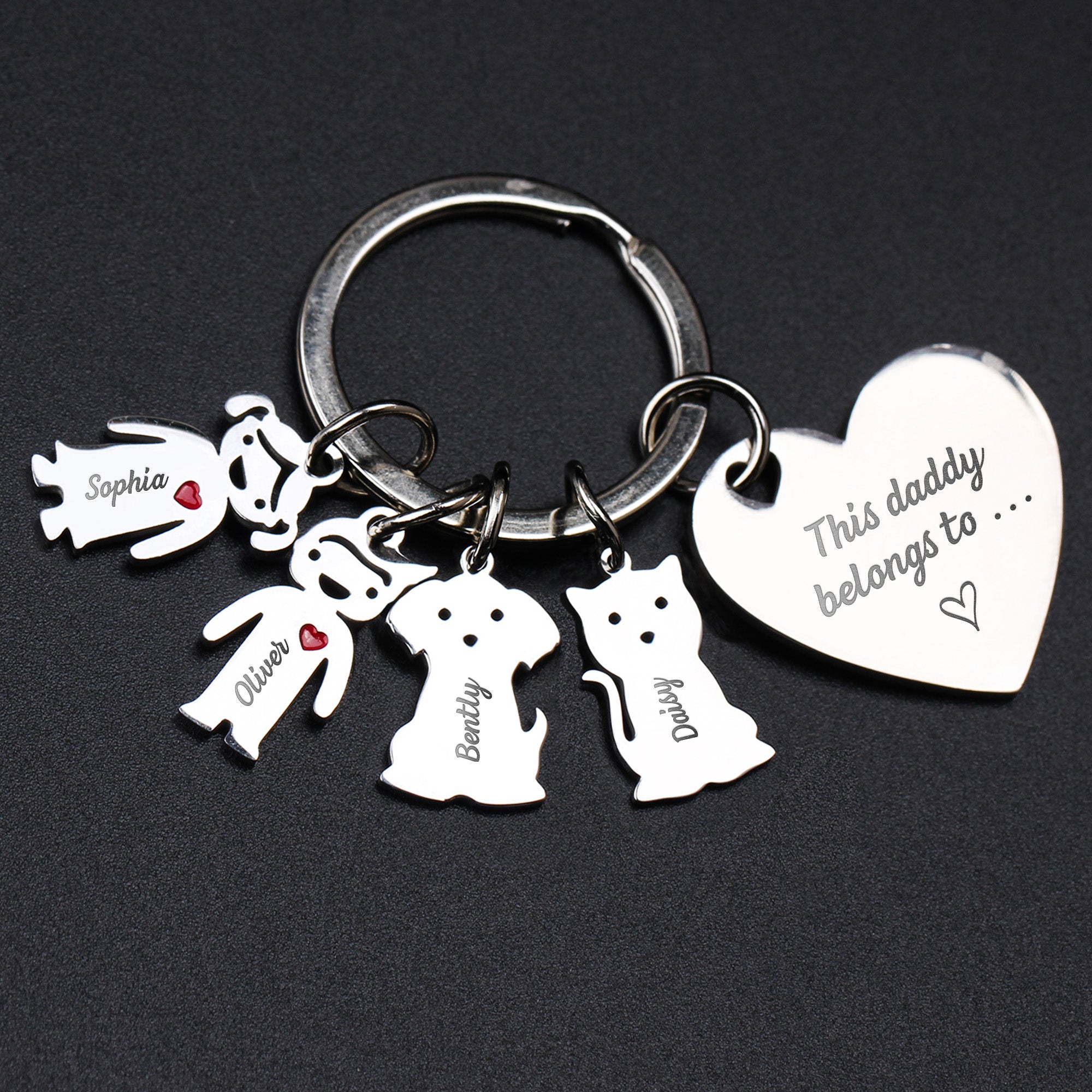 This Daddy Belongs To - Personalized Keychain