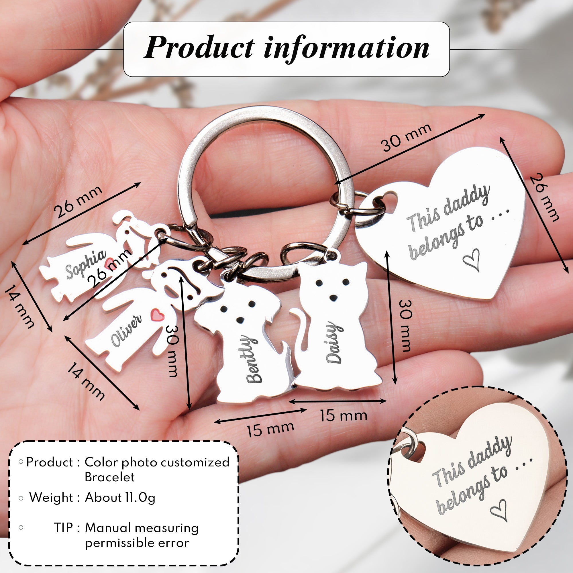 This Daddy Belongs To - Personalized Keychain