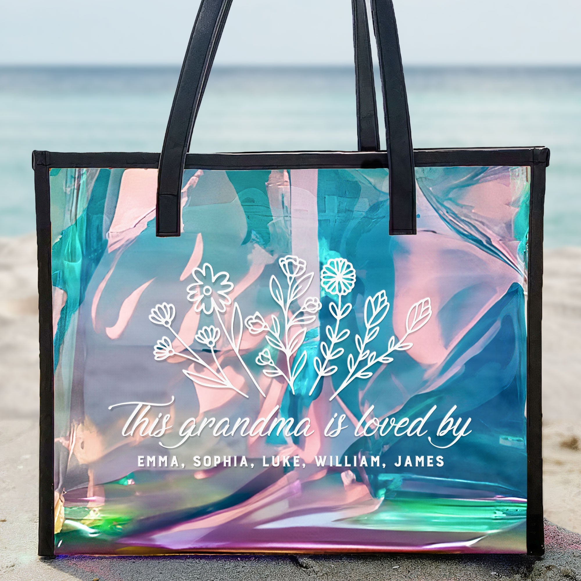 This Grandma Is Loved By - Personalized Holographic Tote