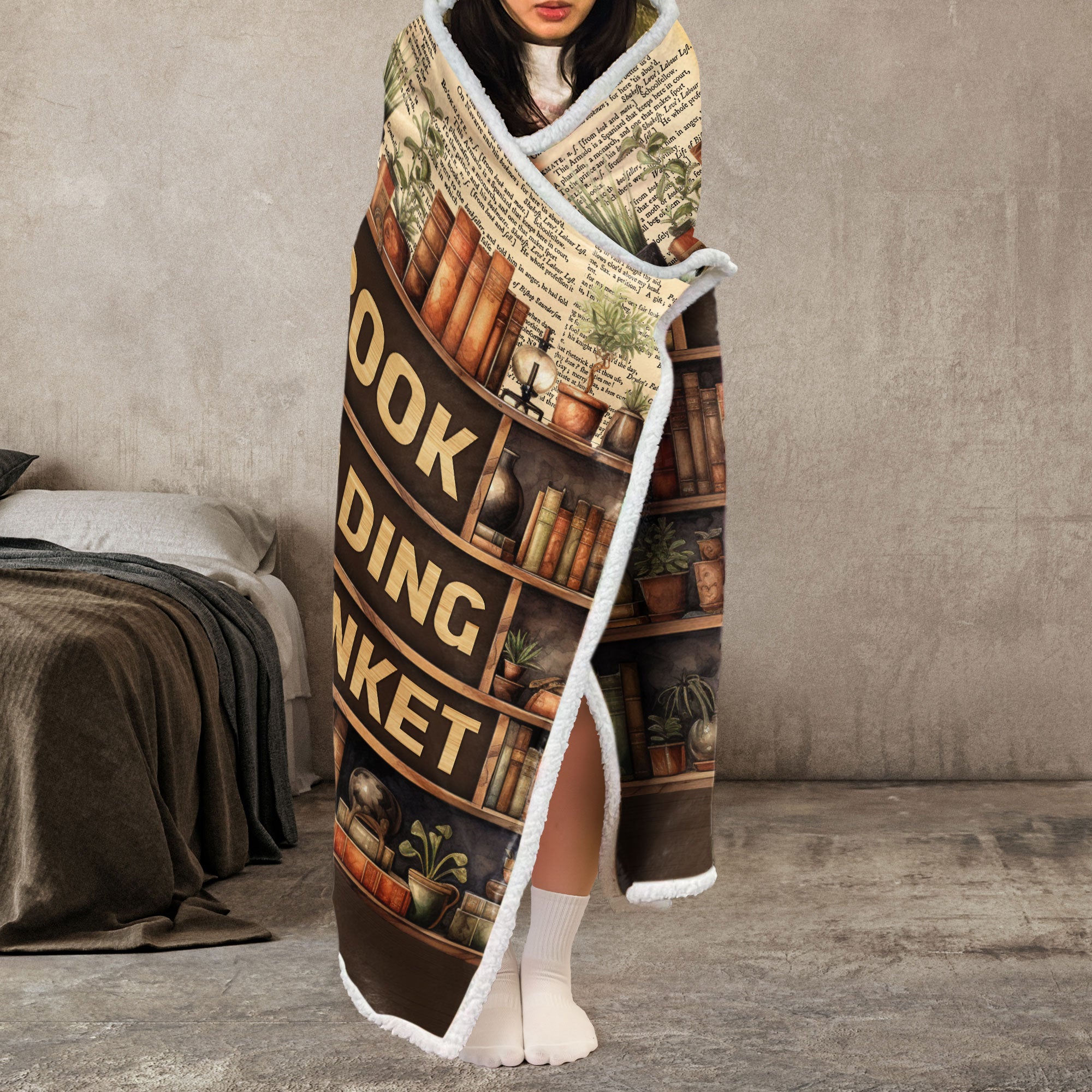 This Is My Book Reading Blanket - Personalized Wearable Blanket Hoodie