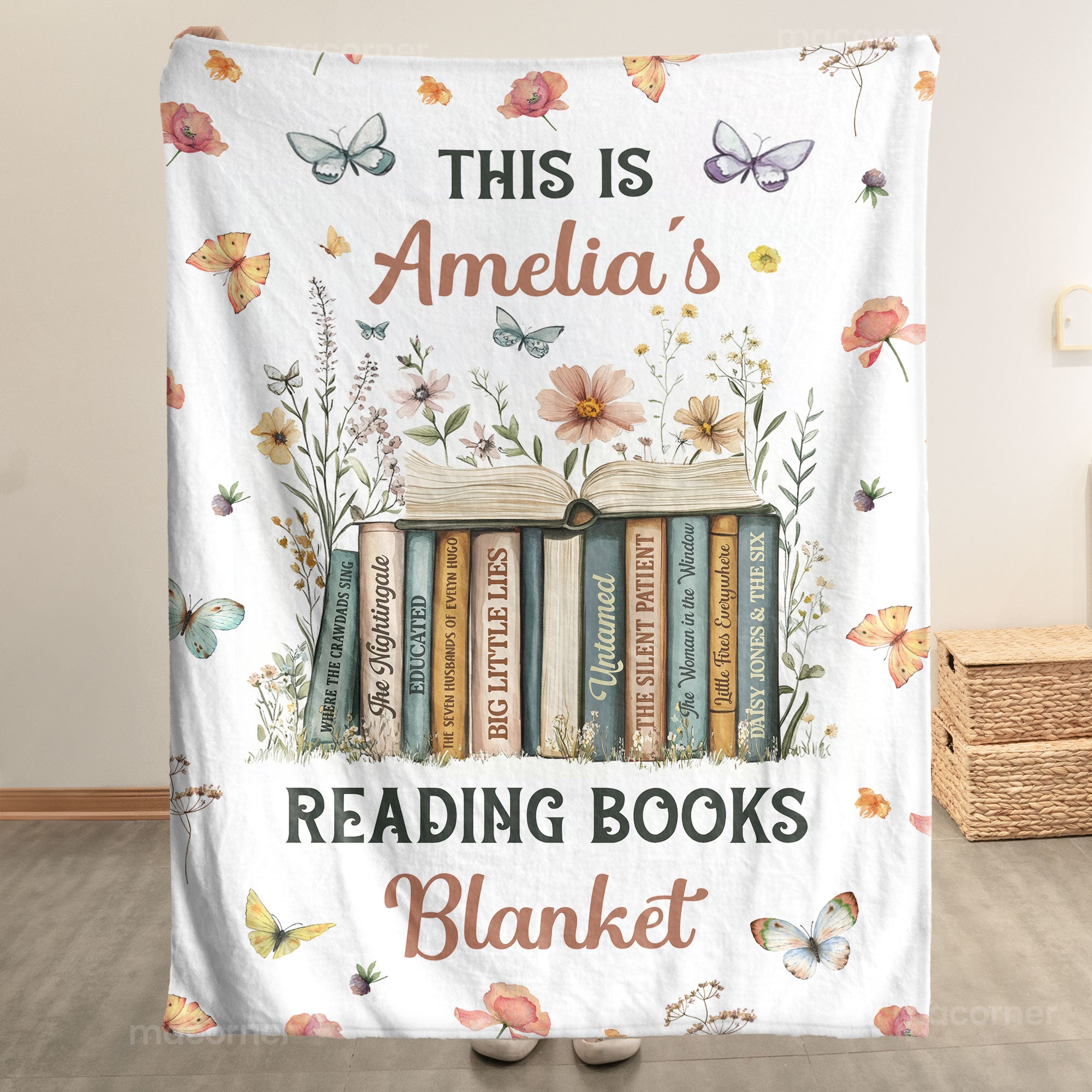 This Is My Reading Books Blanket - Gifts For Book Club, Reading Lovers, Nerd - Personalized Blanket