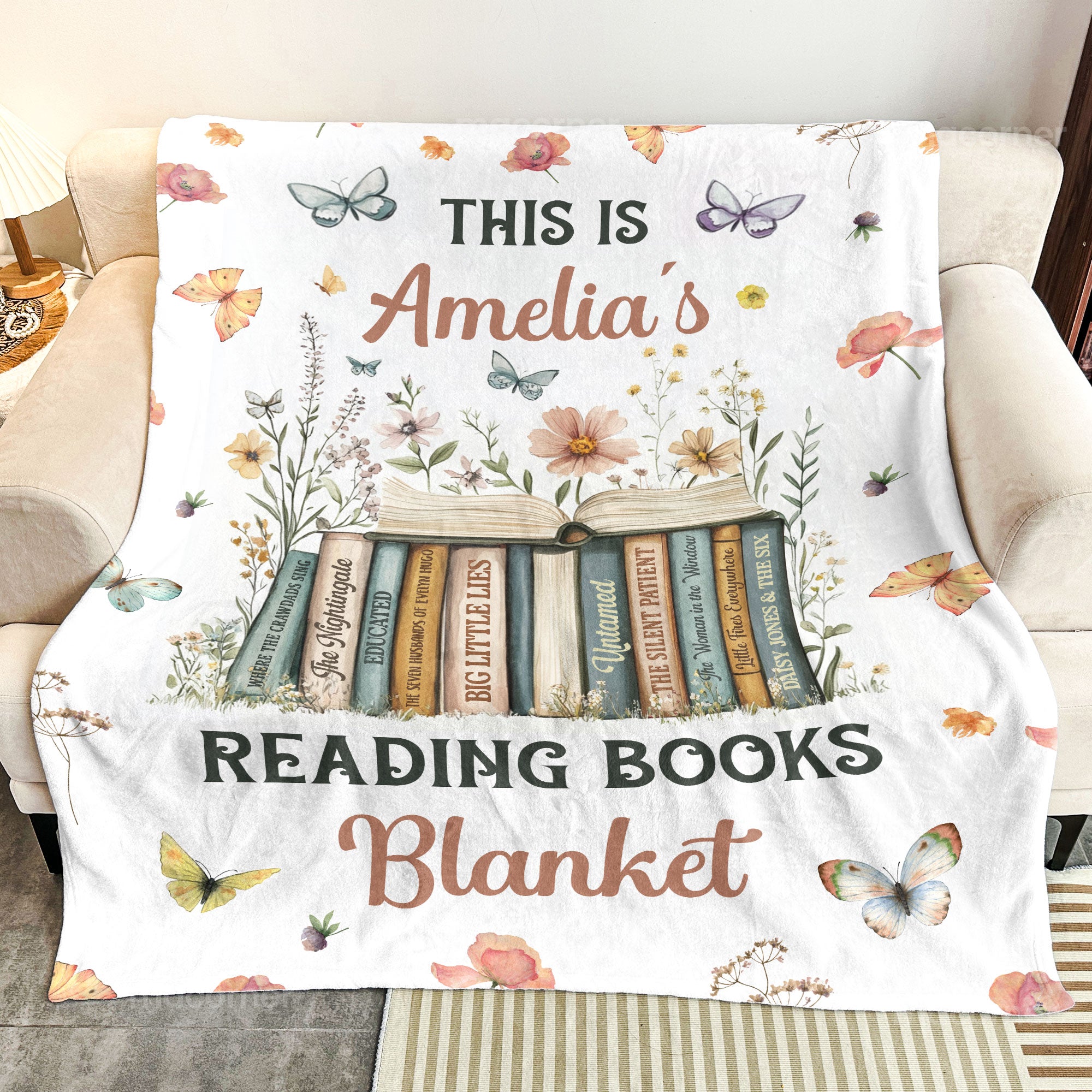 This Is My Reading Books Blanket - Gifts For Book Club, Reading Lovers, Nerd - Personalized Blanket