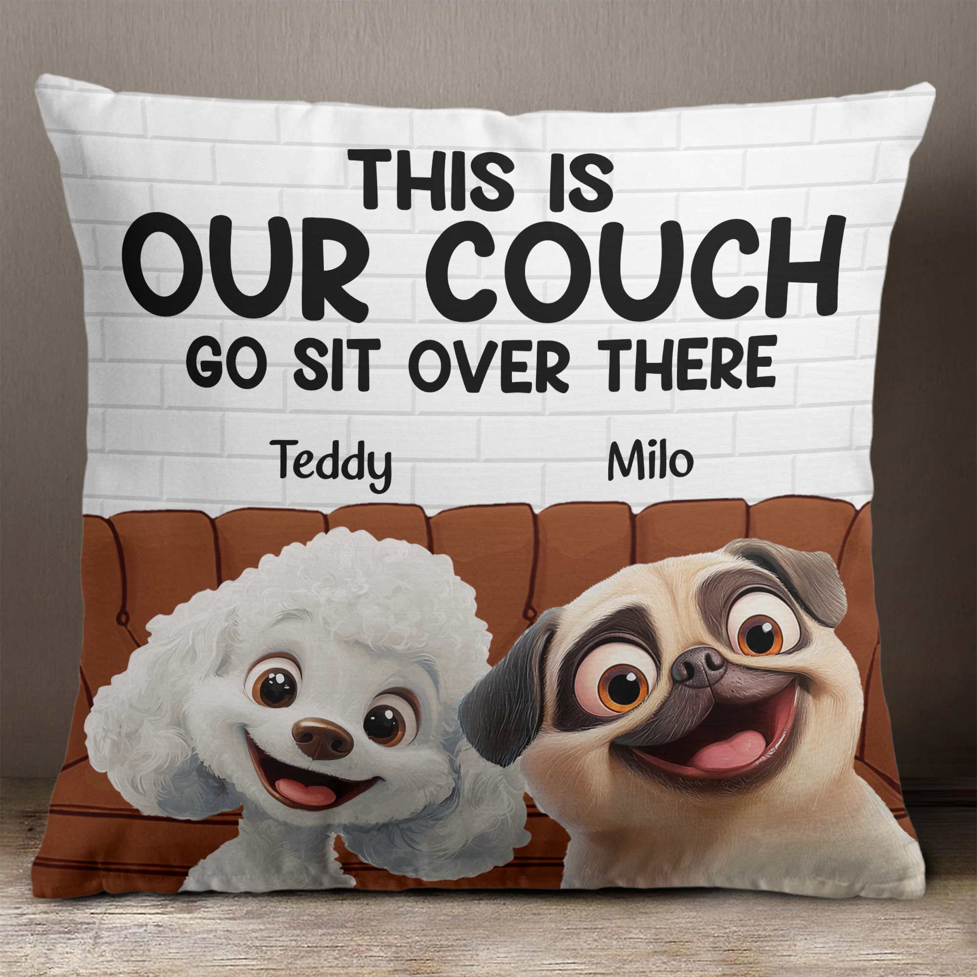 This Is Our Couch - New Cartoon Pet - Personalized Pillow (Insert Included)