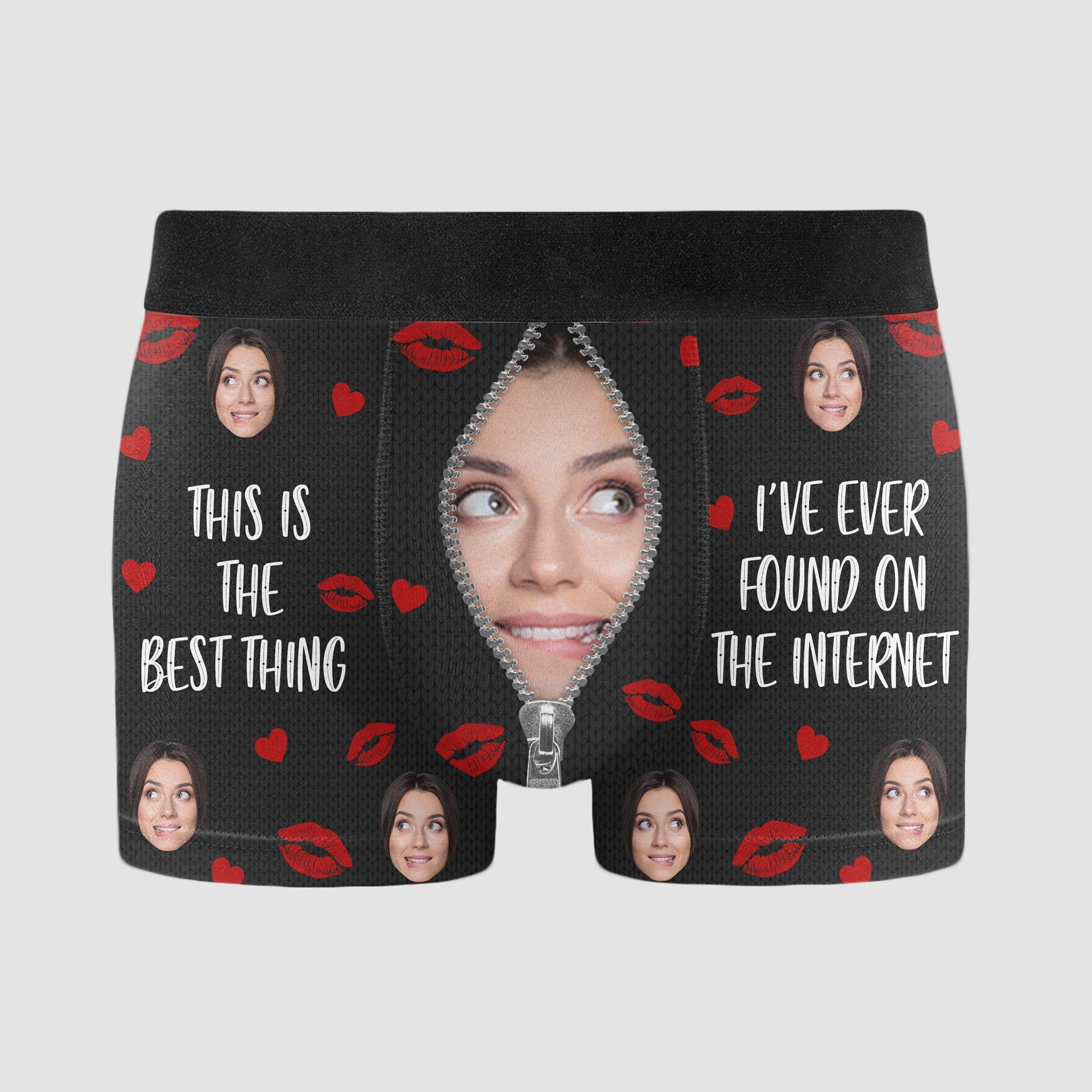 This Is The Best Thing I'Ve Ever Found - Personalized Photo Men's Boxer Briefs