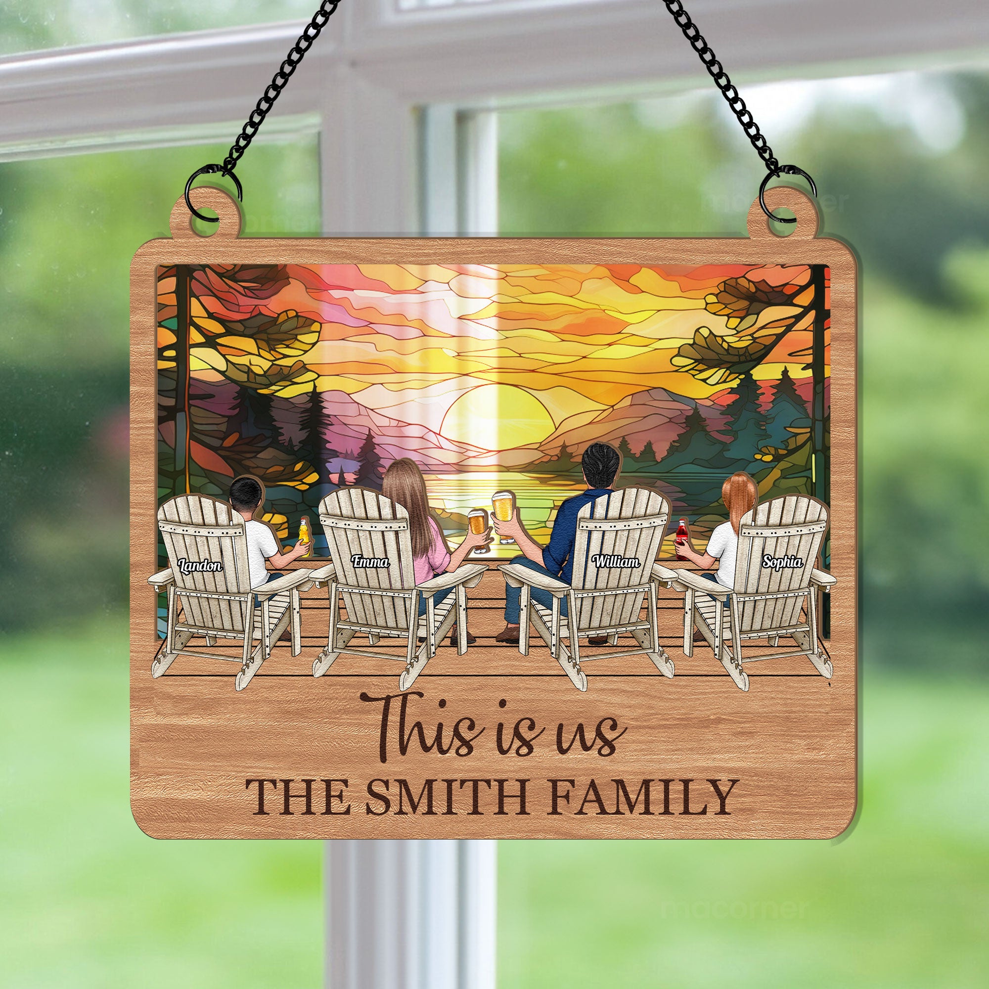 This Is Us Family - Personalized Window Hanging Suncatcher Ornament