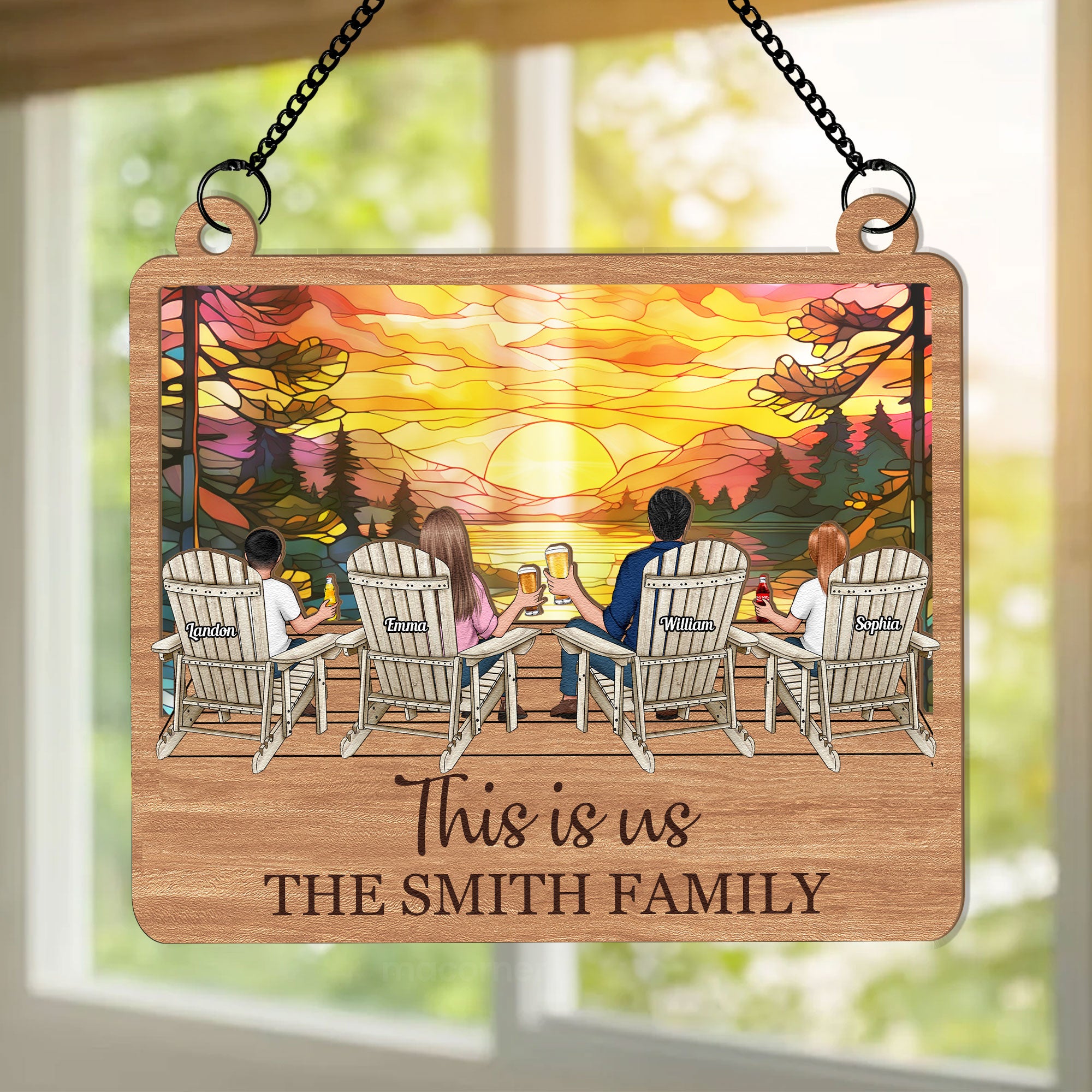 This Is Us Family - Personalized Window Hanging Suncatcher Ornament