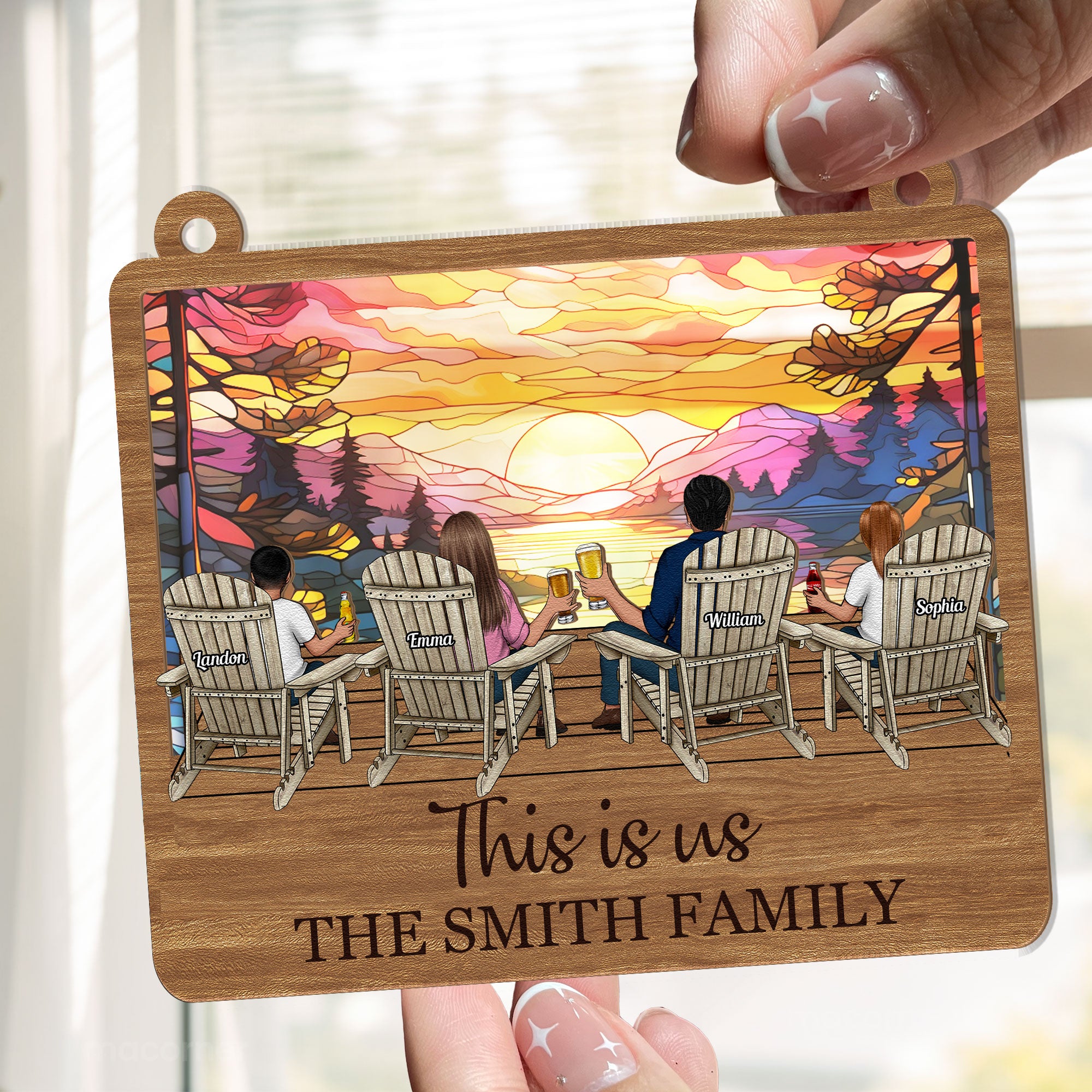 This Is Us Family - Personalized Window Hanging Suncatcher Ornament