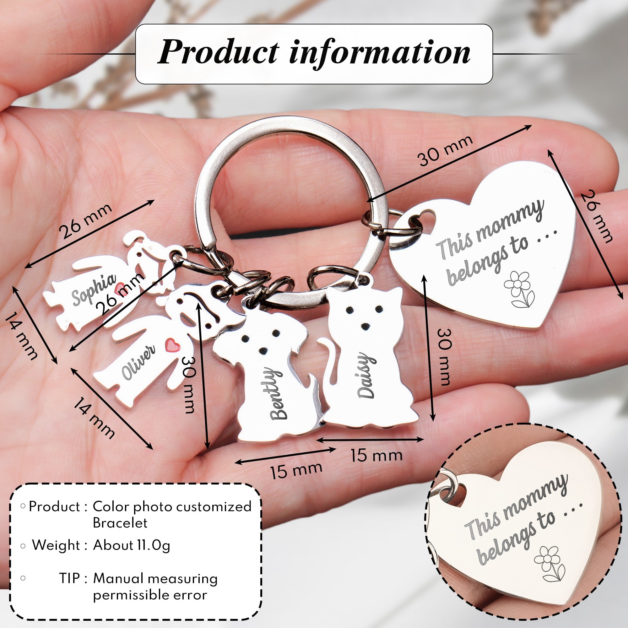 This Mommy Belongs To - Personalized Keychain