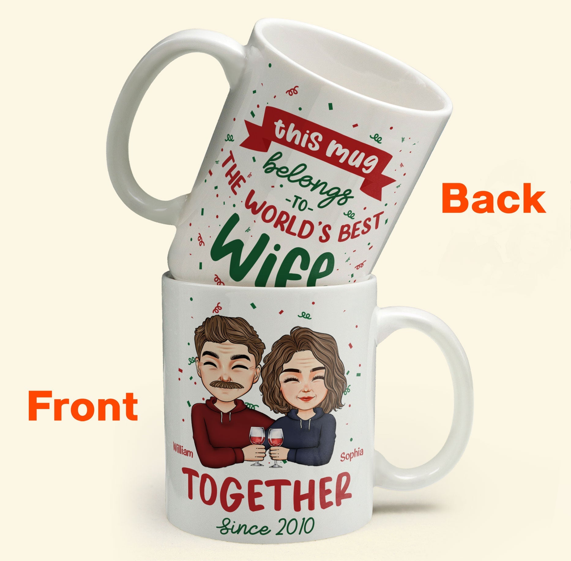 This Mug Belongs To The World's Best Wife - Personalized Mug