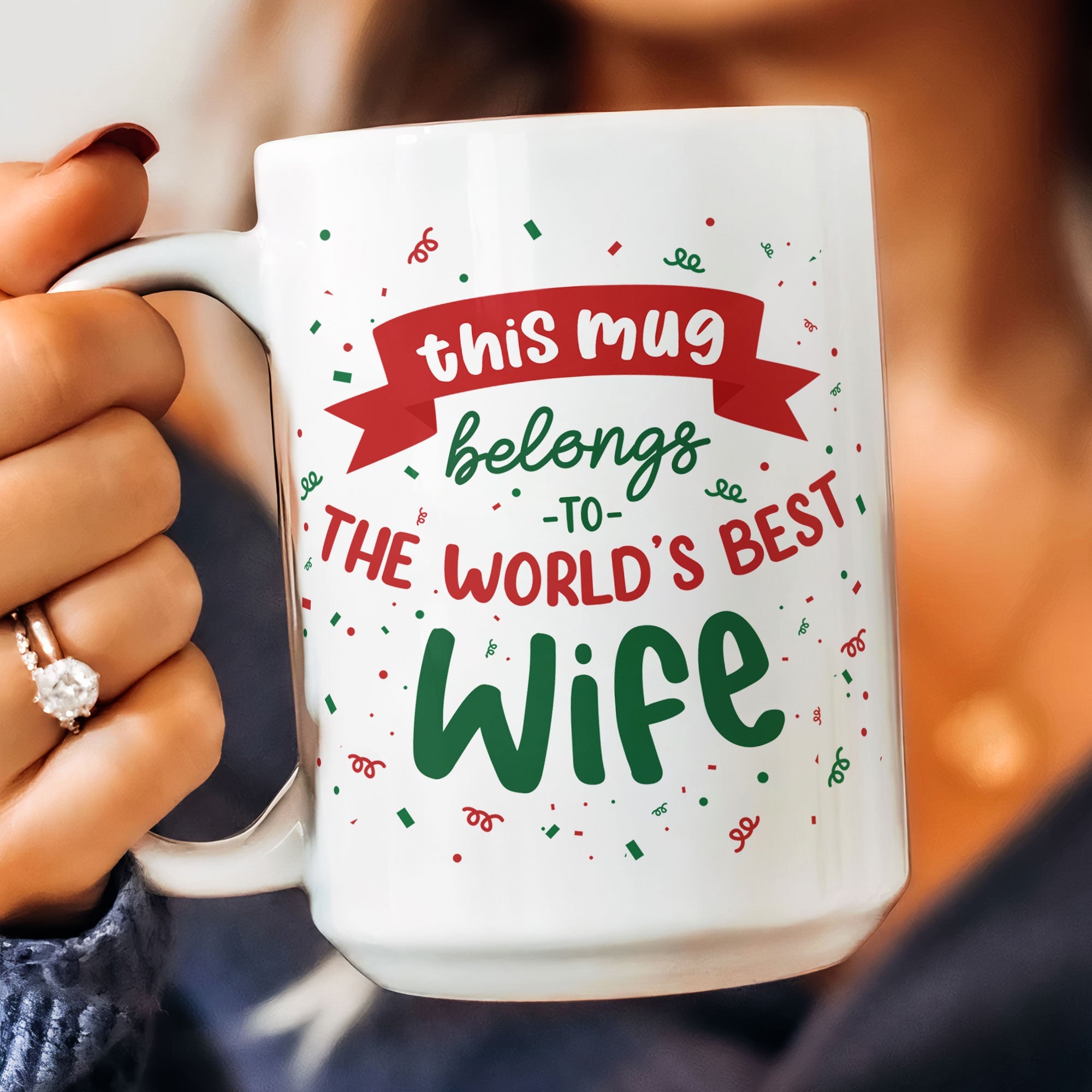 This Mug Belongs To The World's Best Wife - Personalized Mug