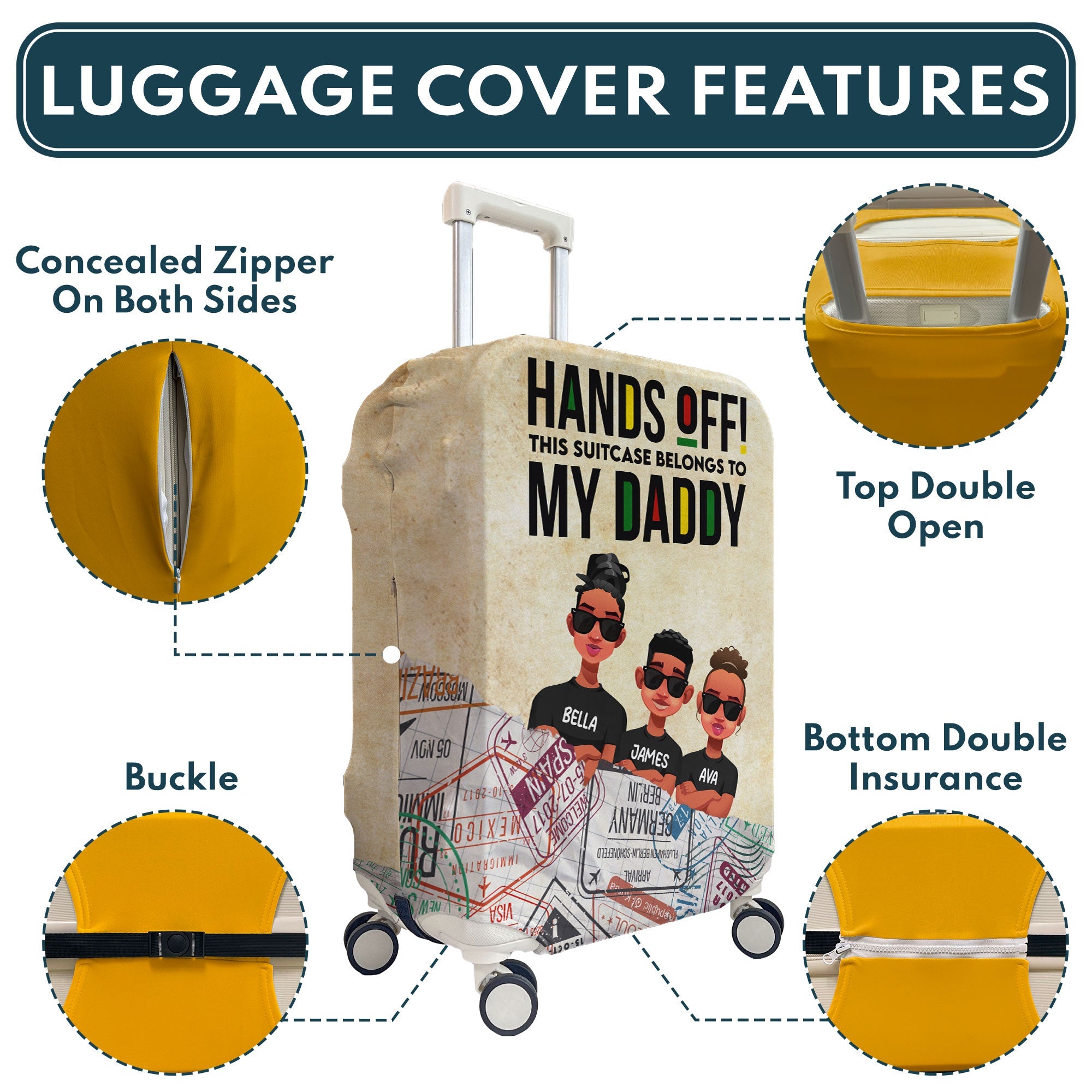 This Suitcase Belongs To - Personalized Luggage Cover