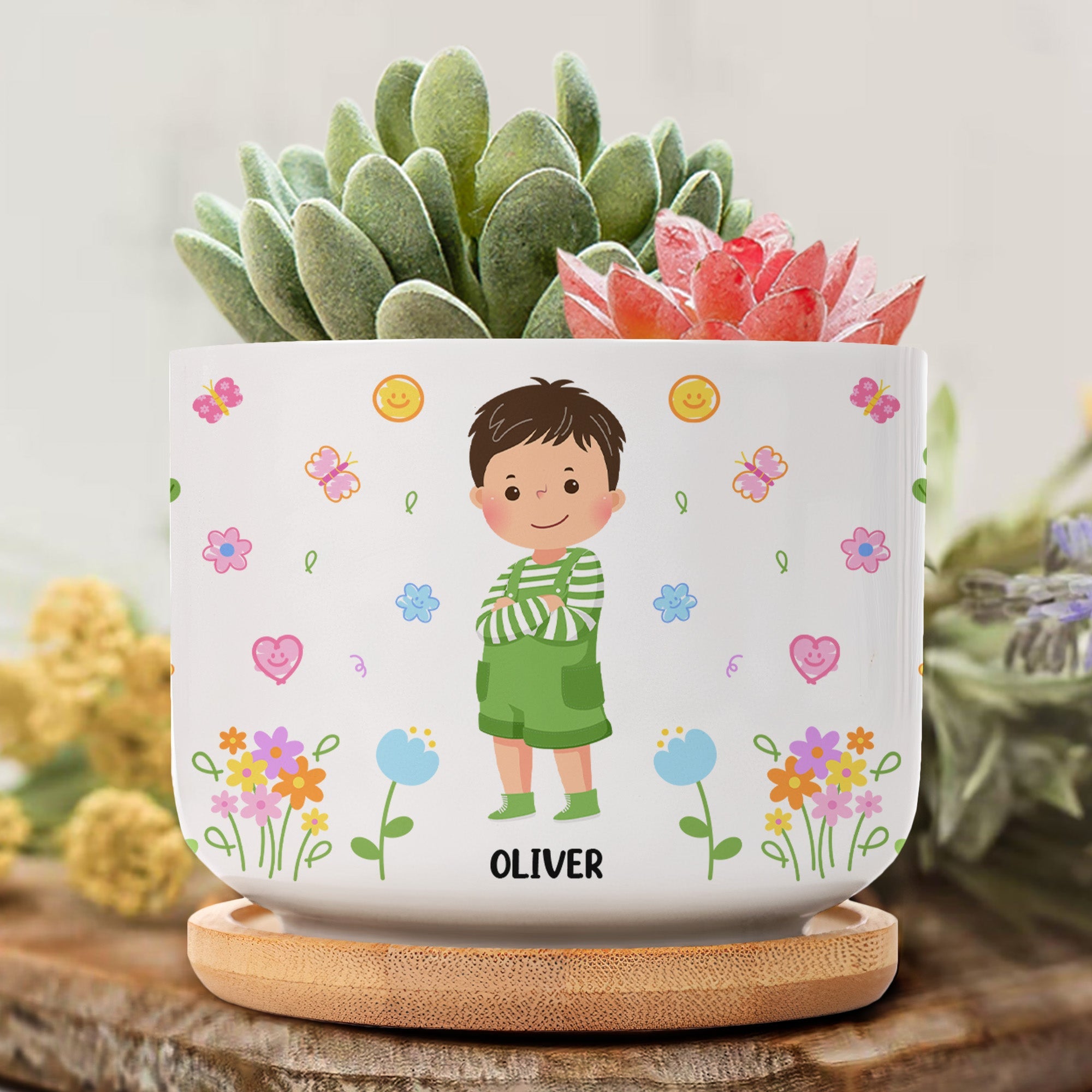 This Tree Grown By Me Gift For Kids - Personalized Ceramic Plant Pot