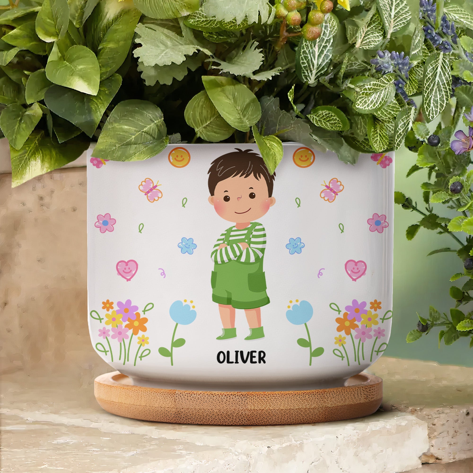 This Tree Grown By Me Gift For Kids - Personalized Ceramic Plant Pot