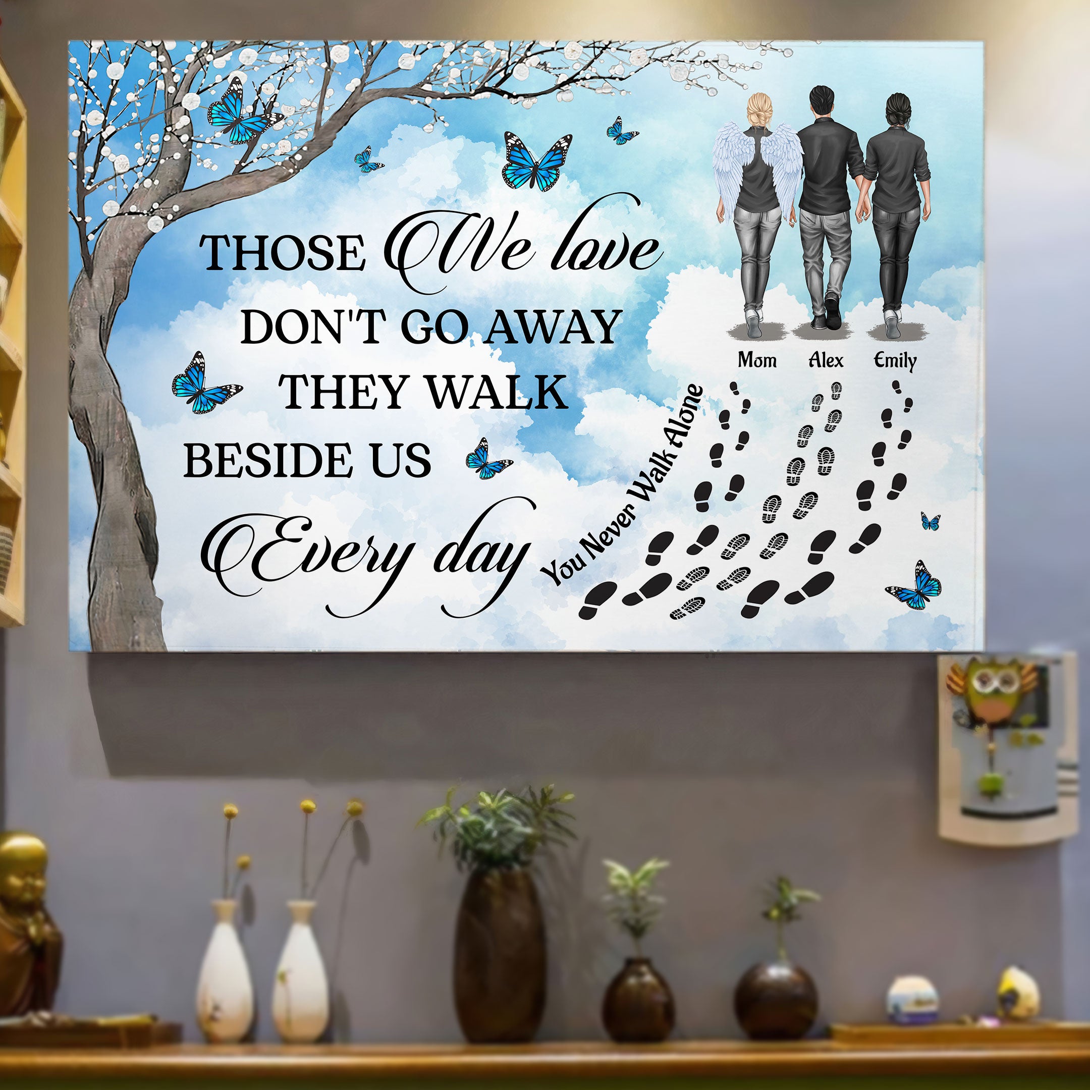 Those We Love Don't Go Away - Personalized Wrapped Canvas