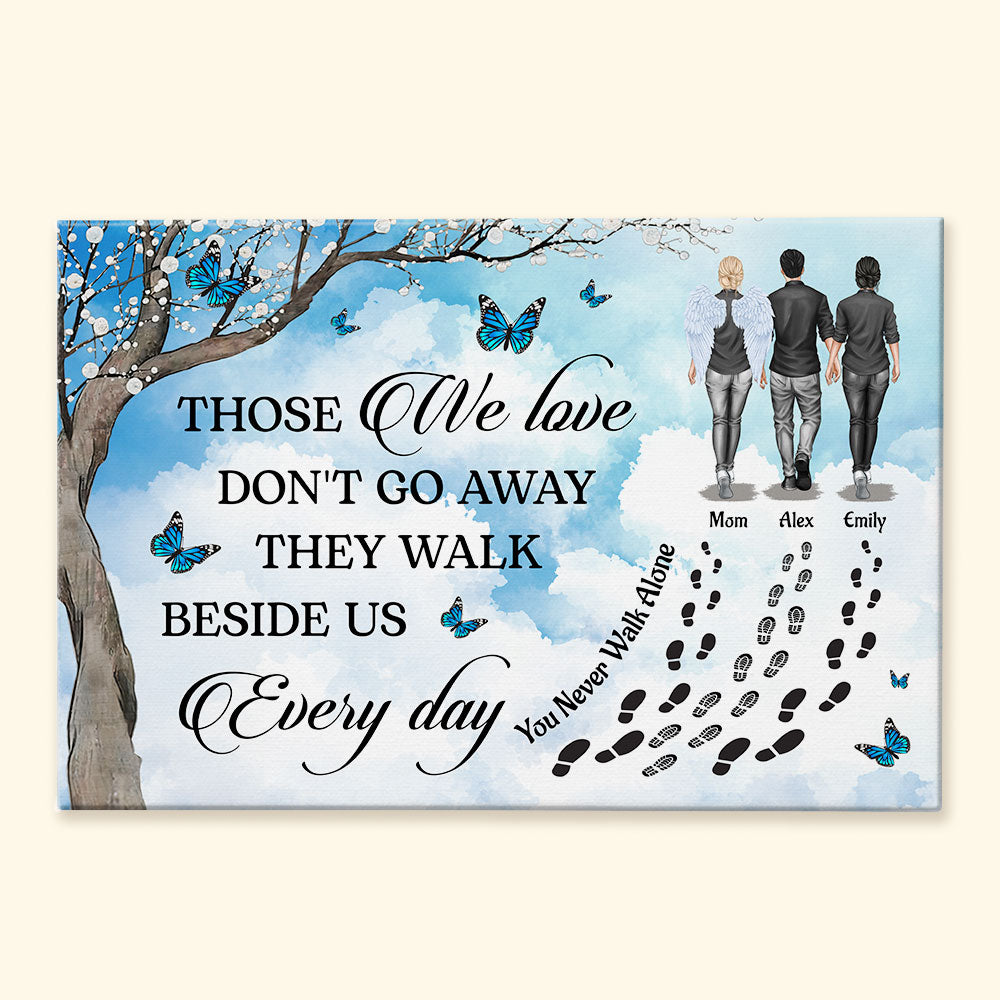 Those We Love Don't Go Away - Personalized Wrapped Canvas