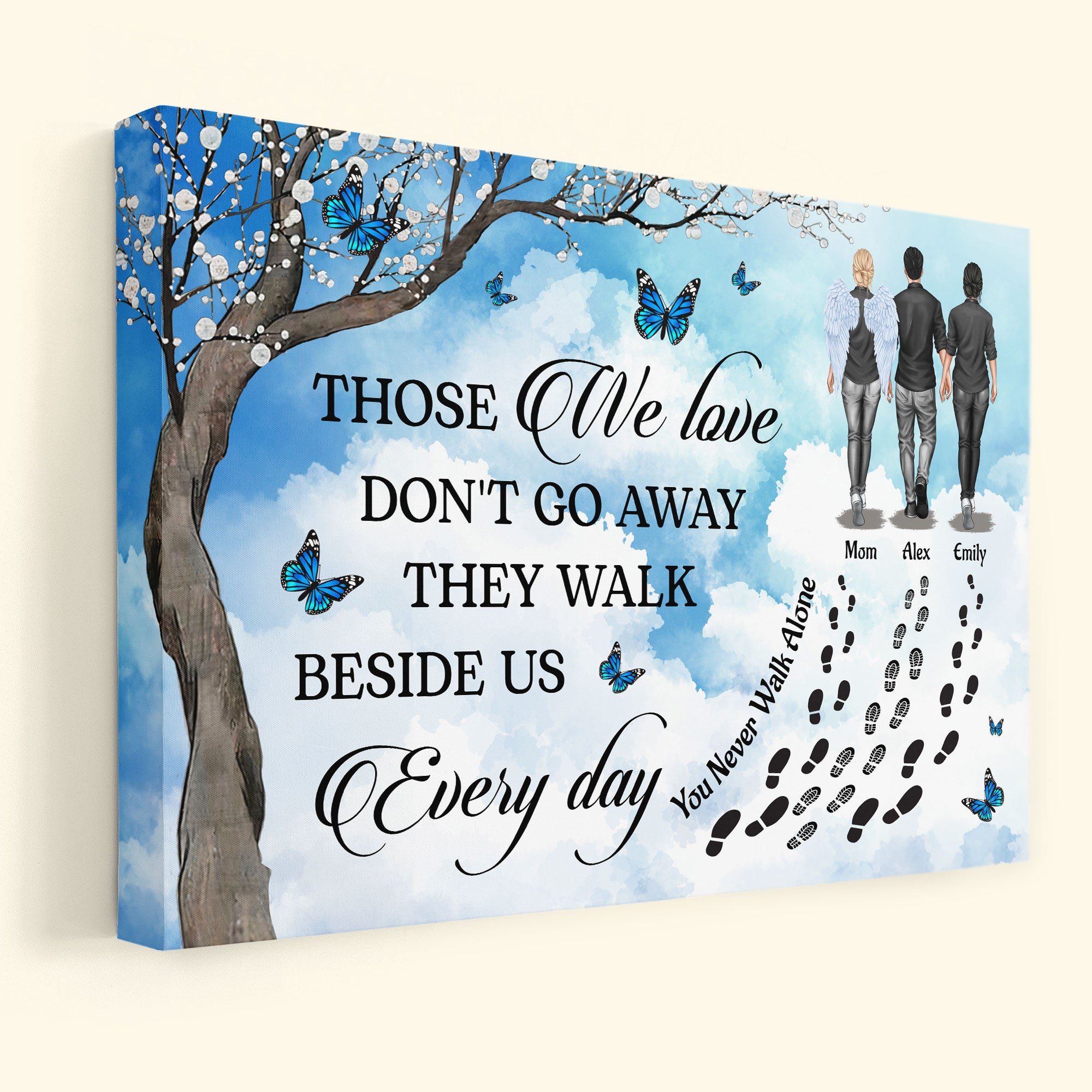 Those We Love Don't Go Away - Personalized Wrapped Canvas