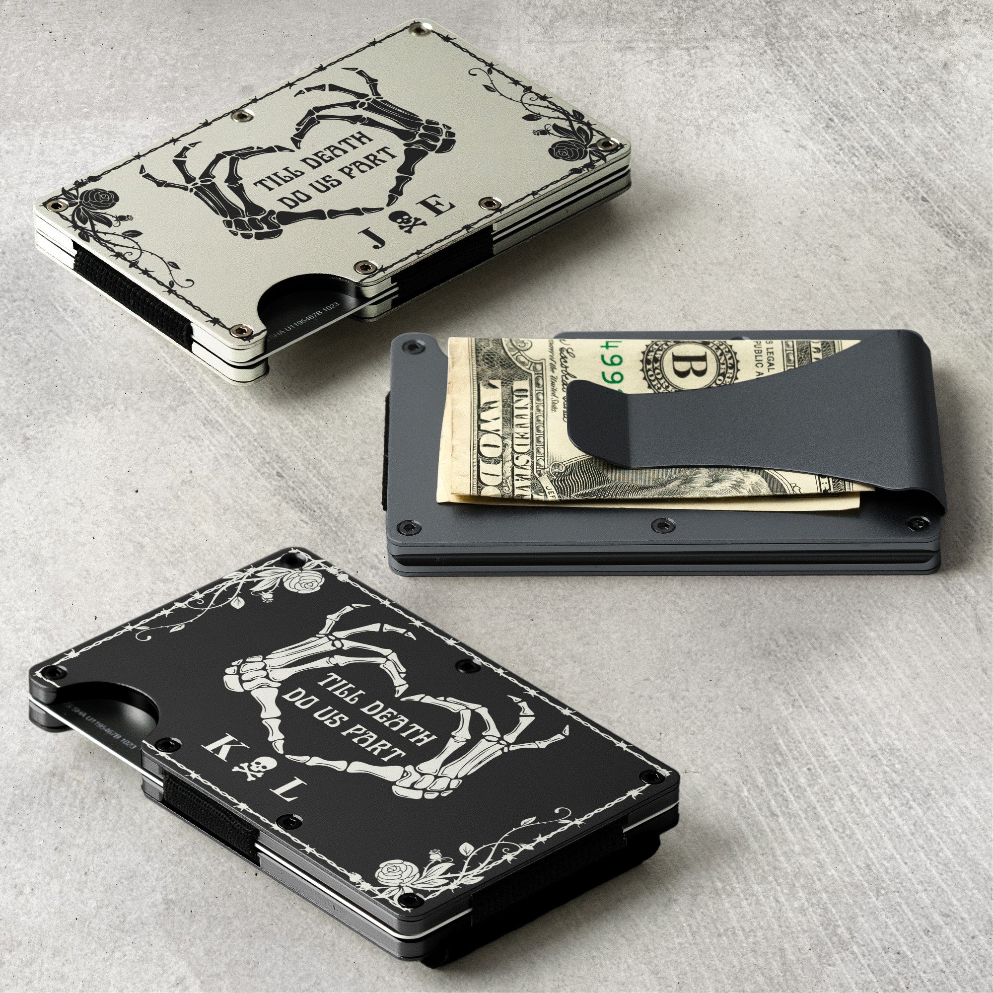 Till Death Do Us Part - Personalized Metal Card Holder