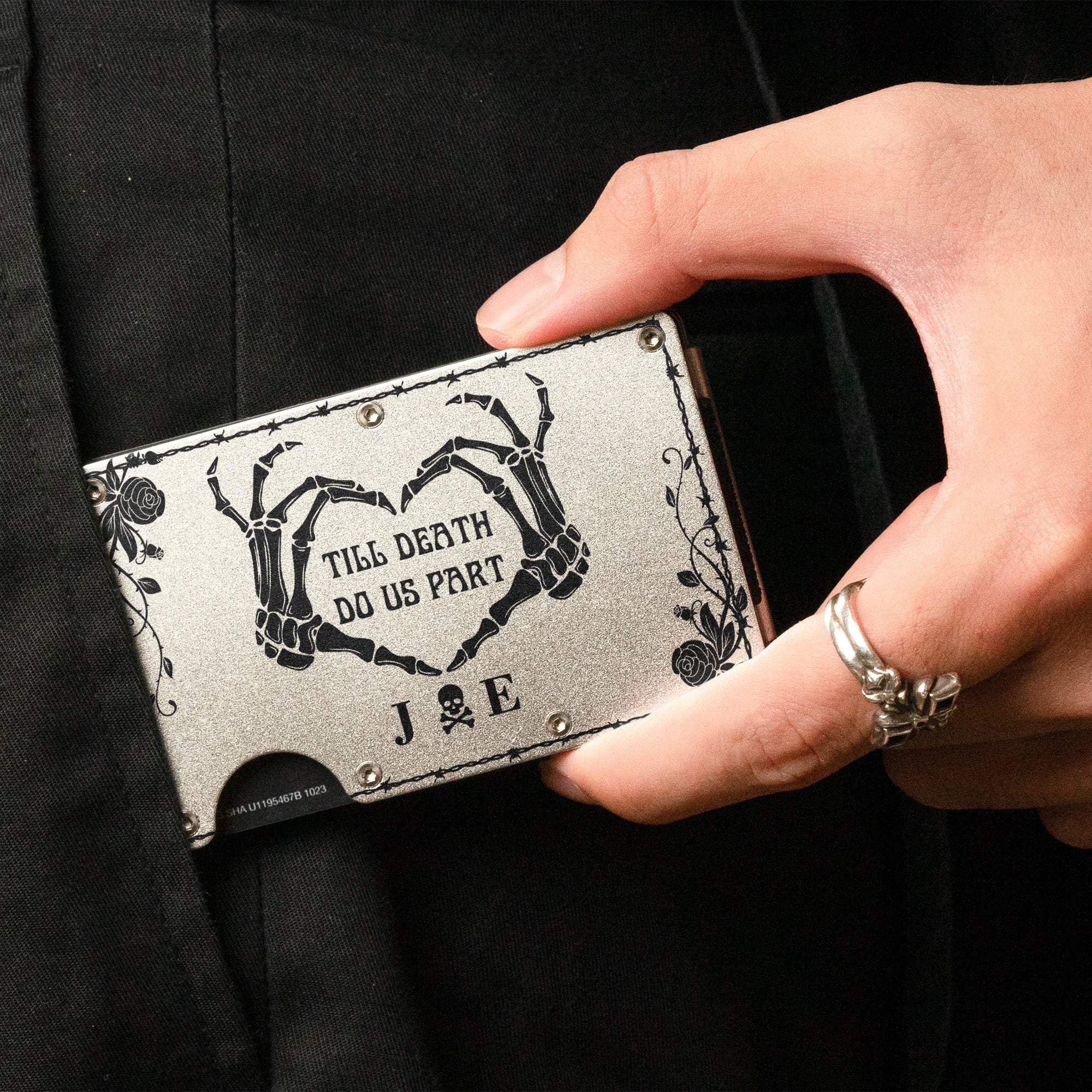 Till Death Do Us Part - Personalized Metal Card Holder