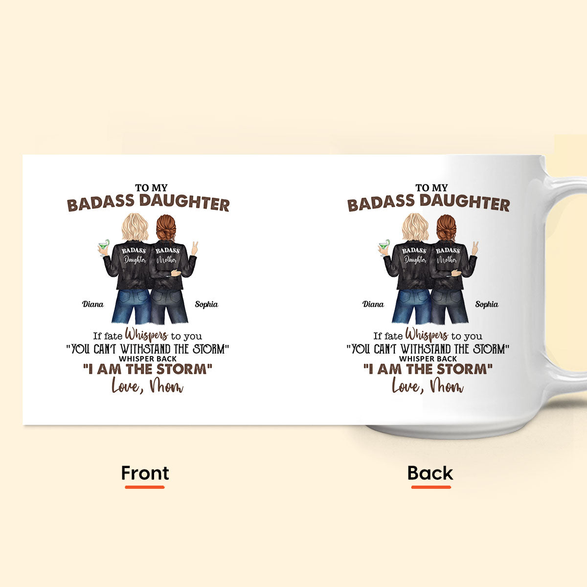 To My Bada** Daughter From Mom - Personalized Mug