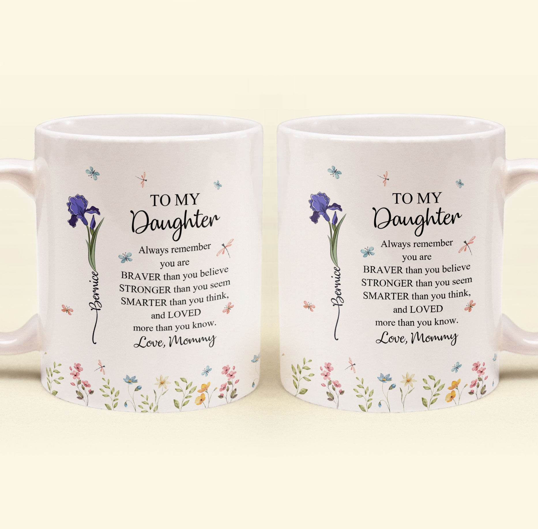 To My Daughter Always Remember You Are Custom Birth Flower - Personalized Mug