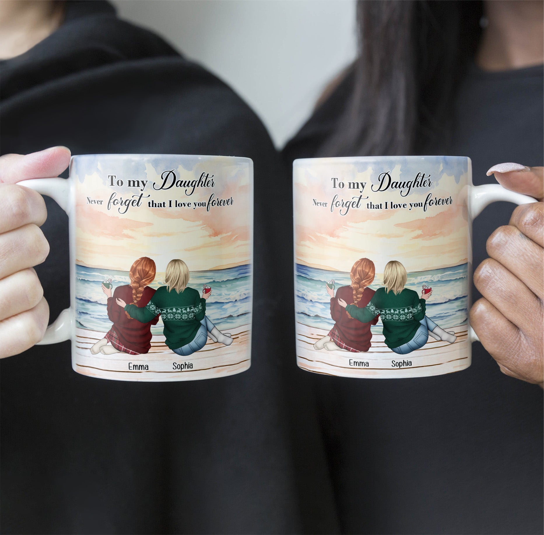 To My Daughter Never Forget That I Love You Forever - Personalized Mug