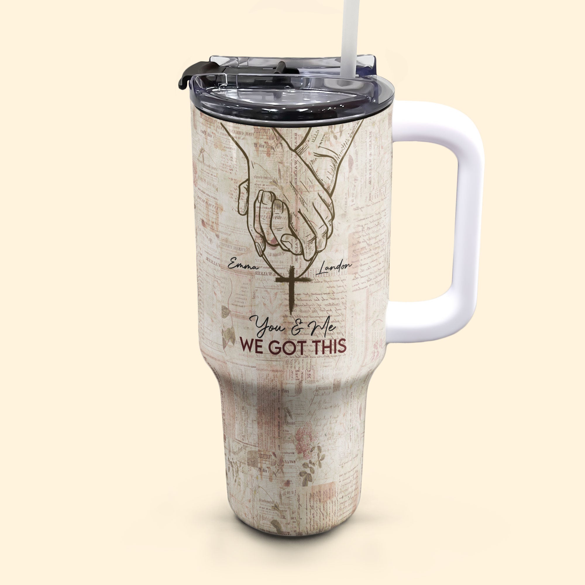 To My Love, You And Me We Got This - Personalized 40oz Tumbler With Straw