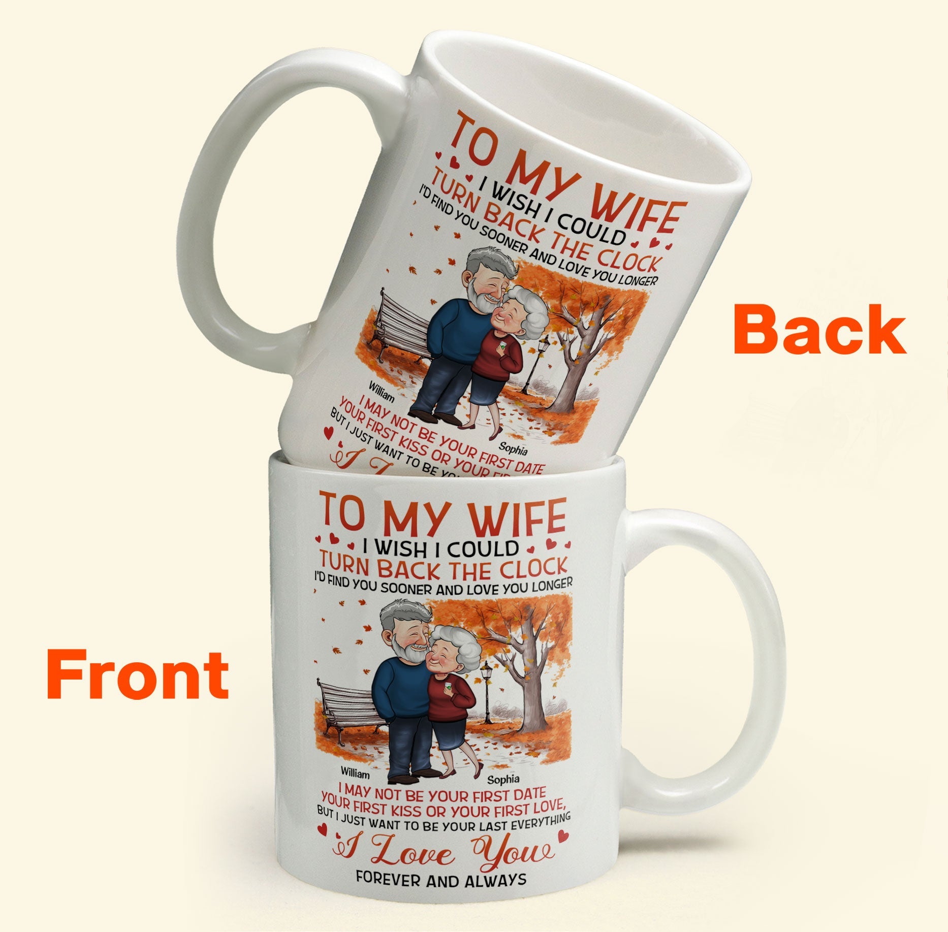 To My Wife I Wish I Could Turn Back The Clock - Personalized Mug