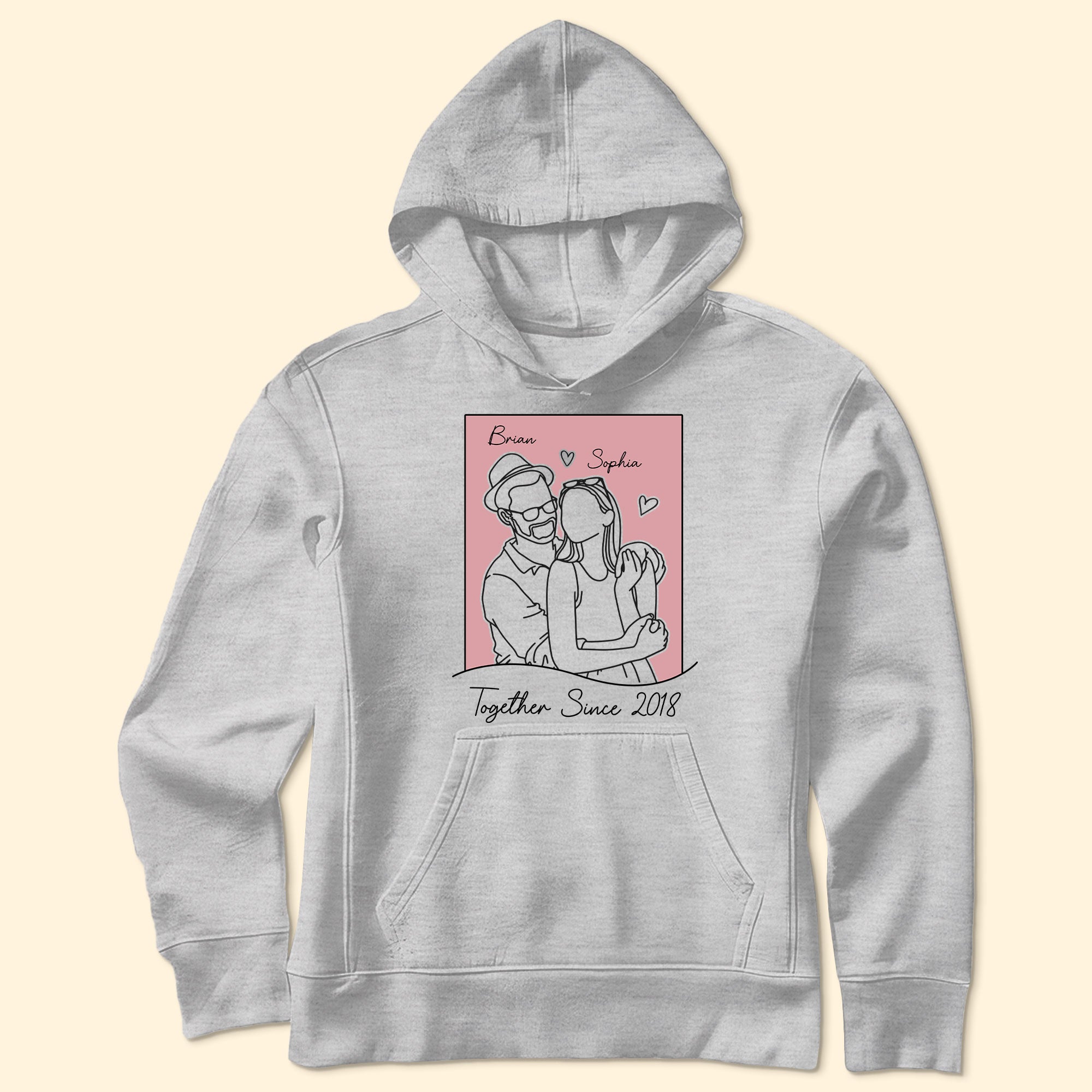 Together Since Couple Line Art - Personalized Shirt