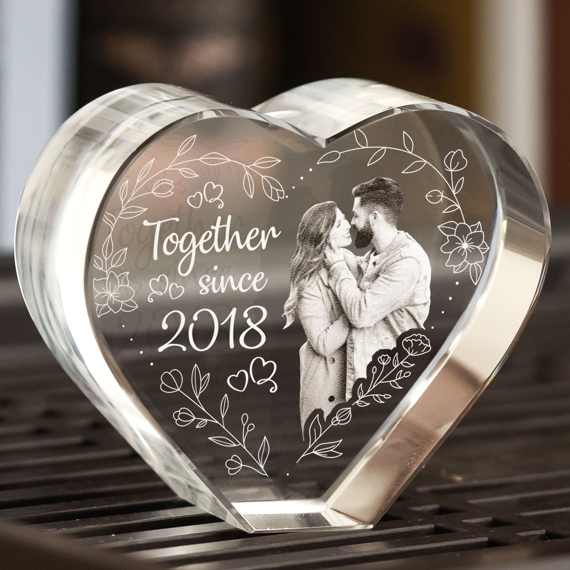 Together Since Couple - Custom 3D Crystal Photo