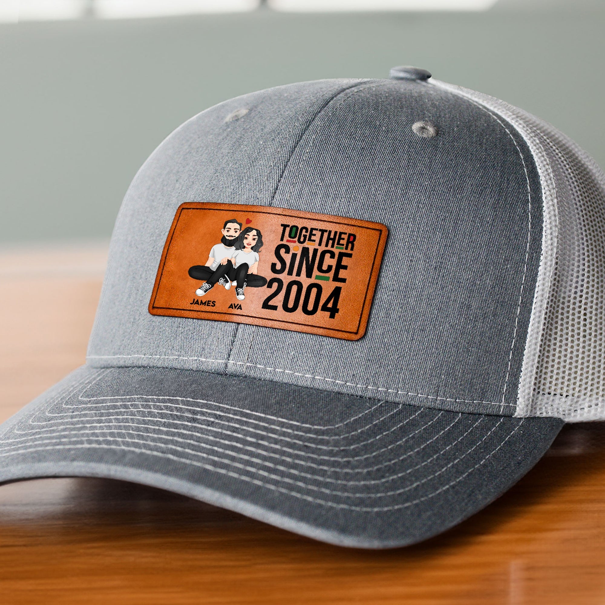 Together Since - Personalized Leather Patch Hat