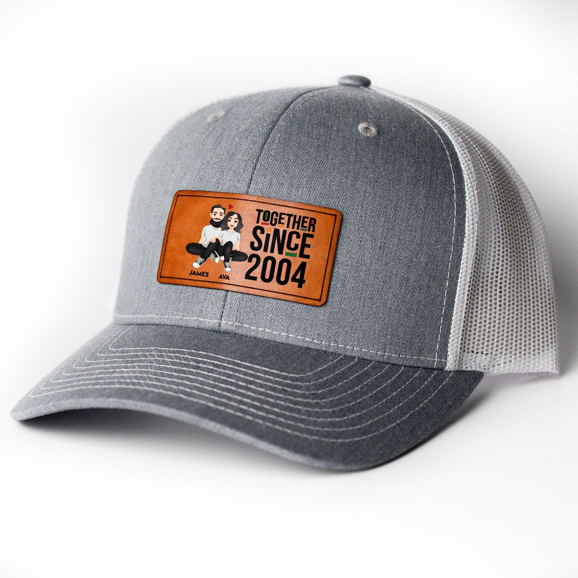 Together Since - Personalized Leather Patch Hat