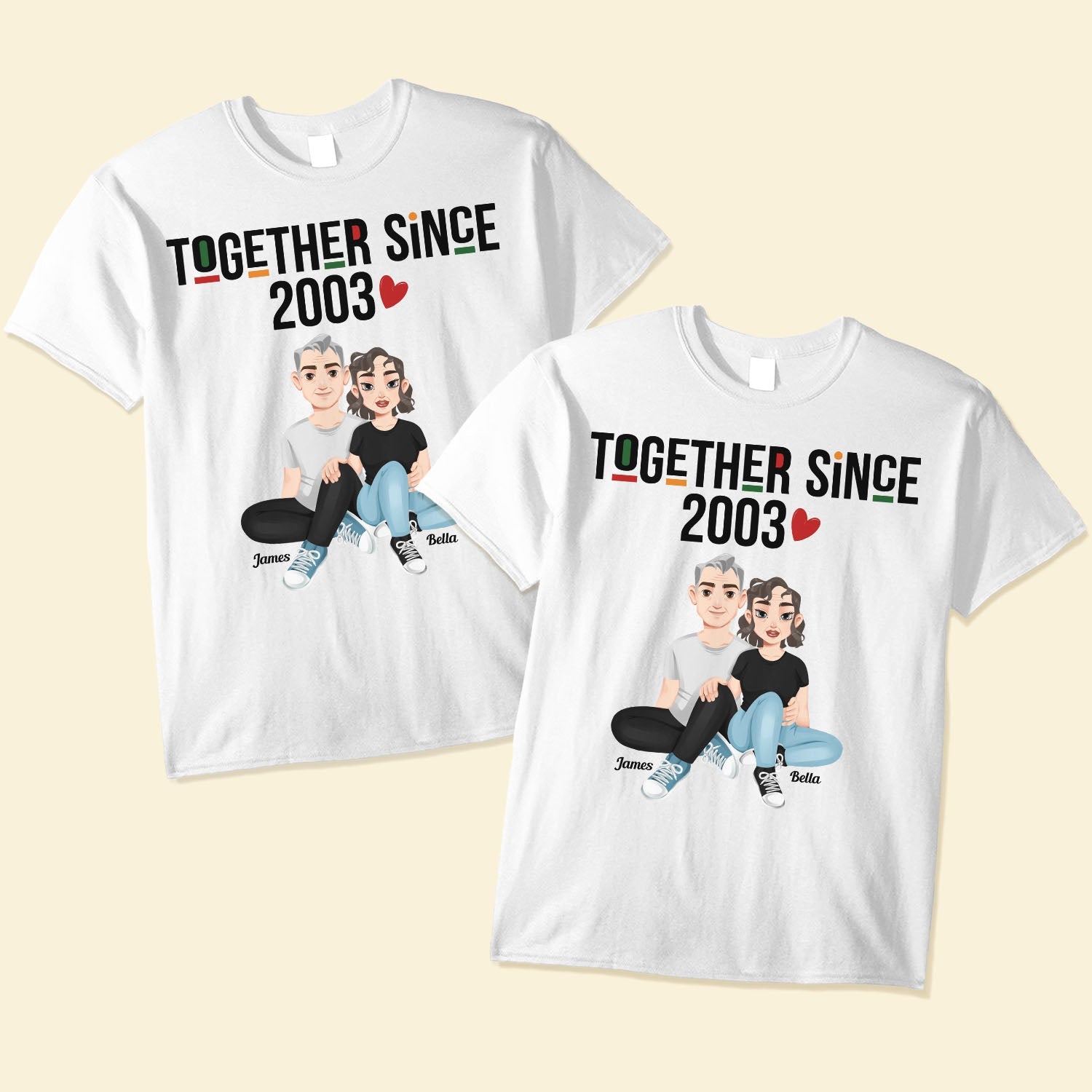 Together Since - Personalized Matching Shirts