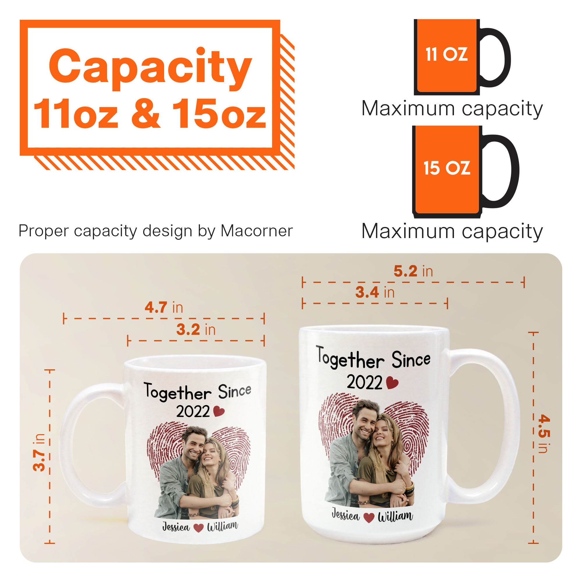 Together Since Picture Customized - Personalized Mug