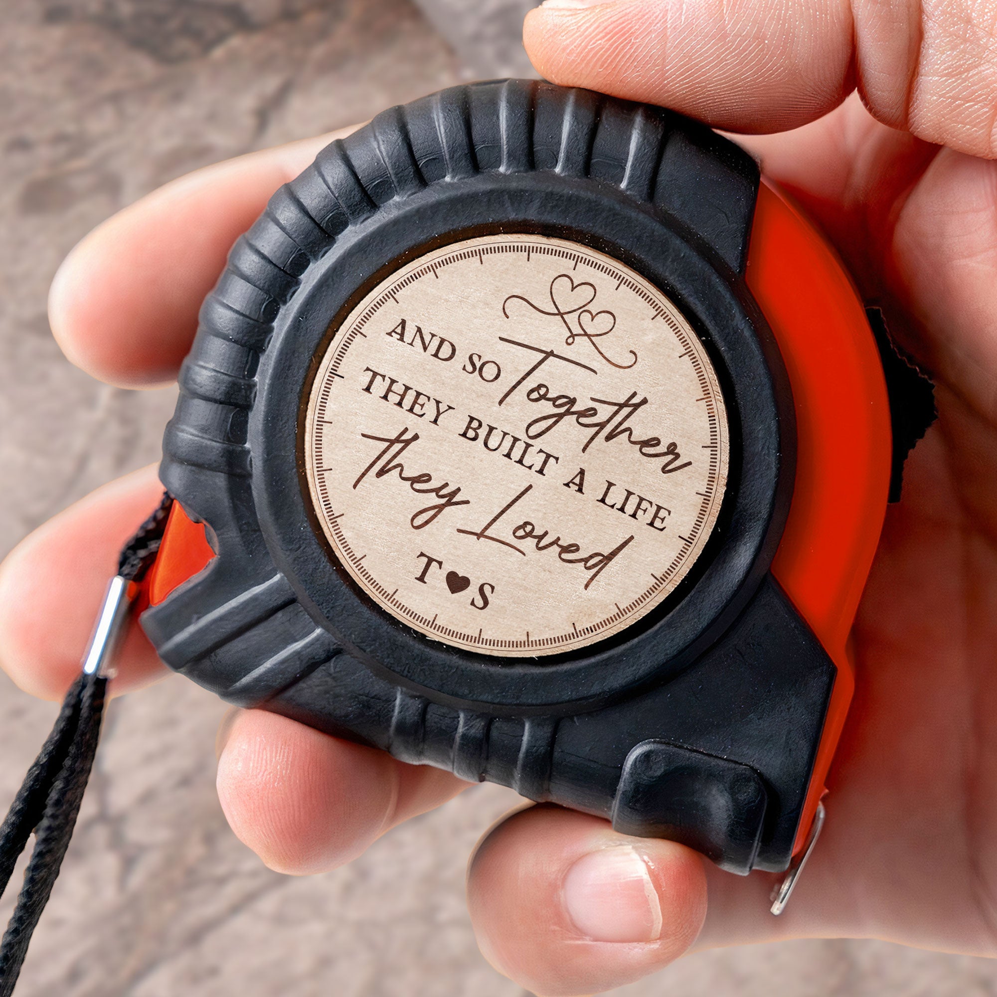 Together They Built A Life They Loved Couple Gift - Personalized Tape Measure